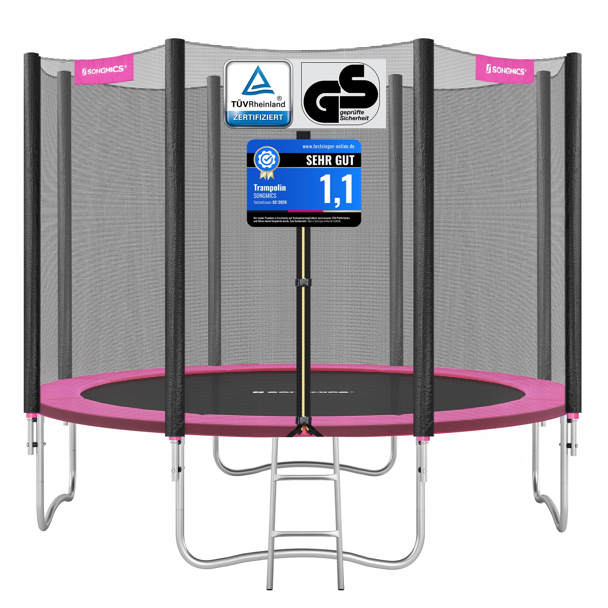 songmics-trampolin-outdoor-305-cm-mit-netz-und-leiter image 1