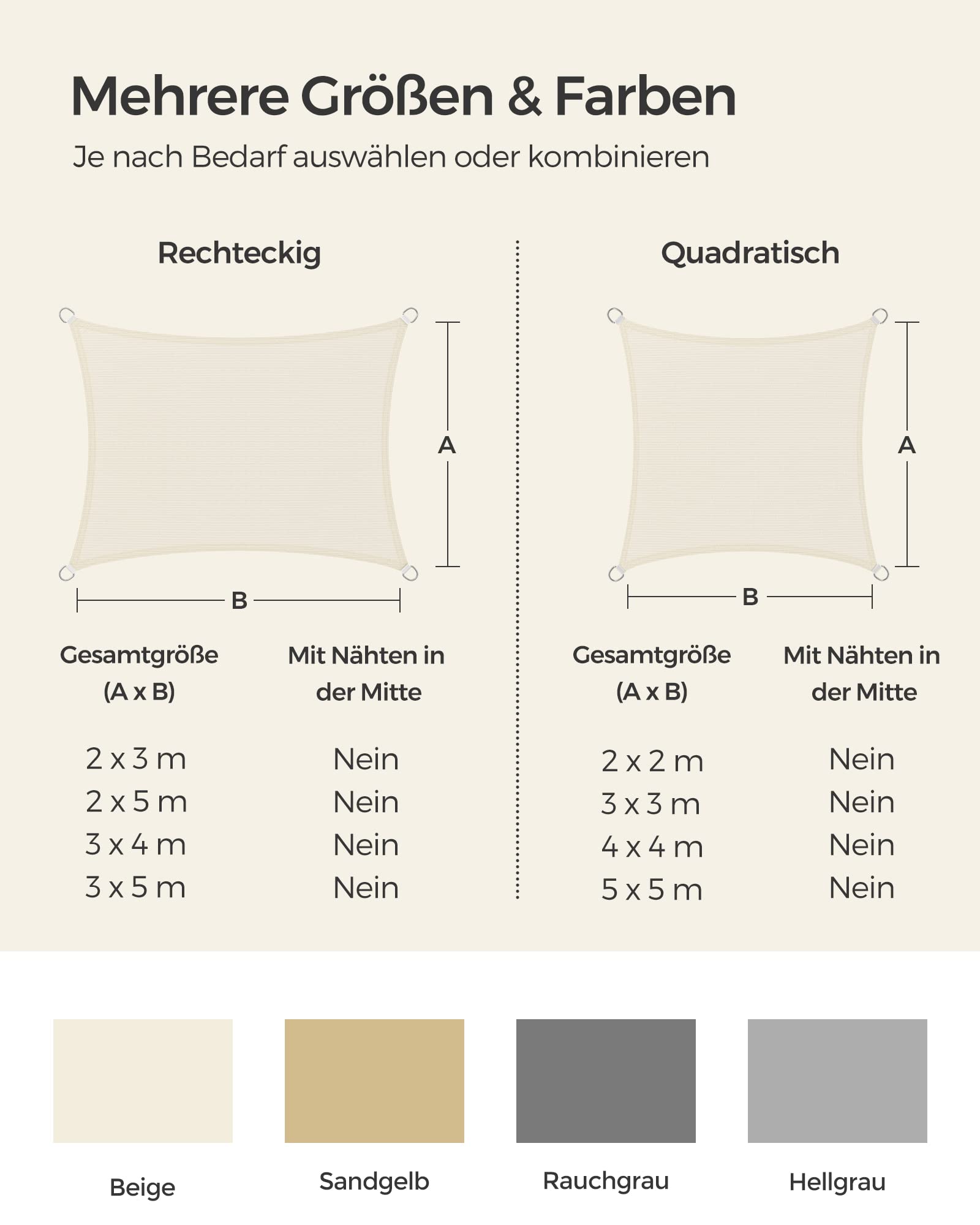 songmics-sonnensegel-quadratisch-2-x-2-m-hdpe-beige-gss22iv image 7
