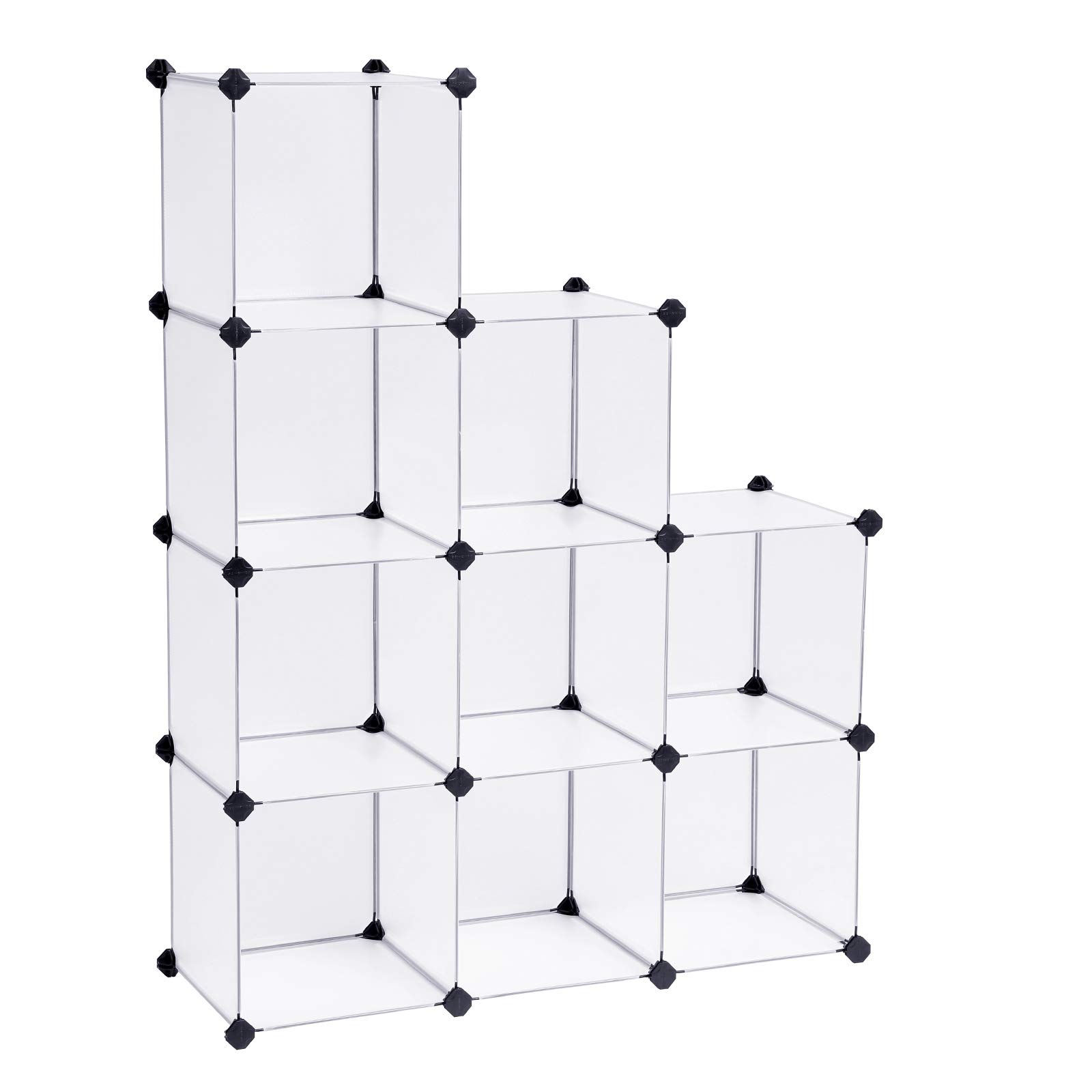songmics-kunststoffschrank-steckregal-lpc115s-wei-93-x-31-x-123-cm image 1
