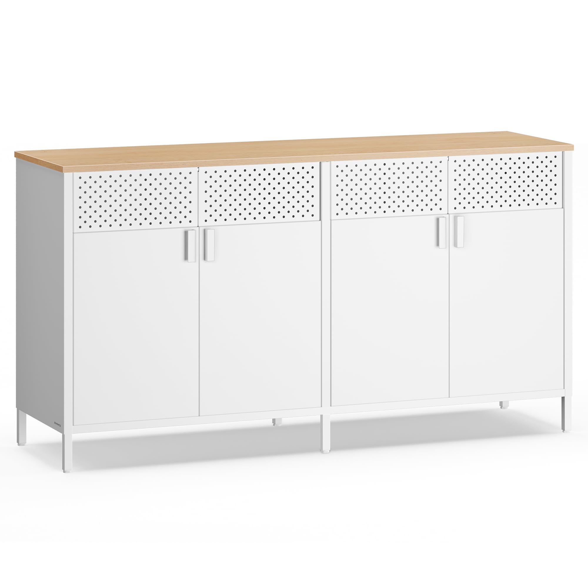 songmics-aufbewahrungsschrank-lsc205wc01-wolkenwei-eichenbeige-metallschrank-4-t image 1