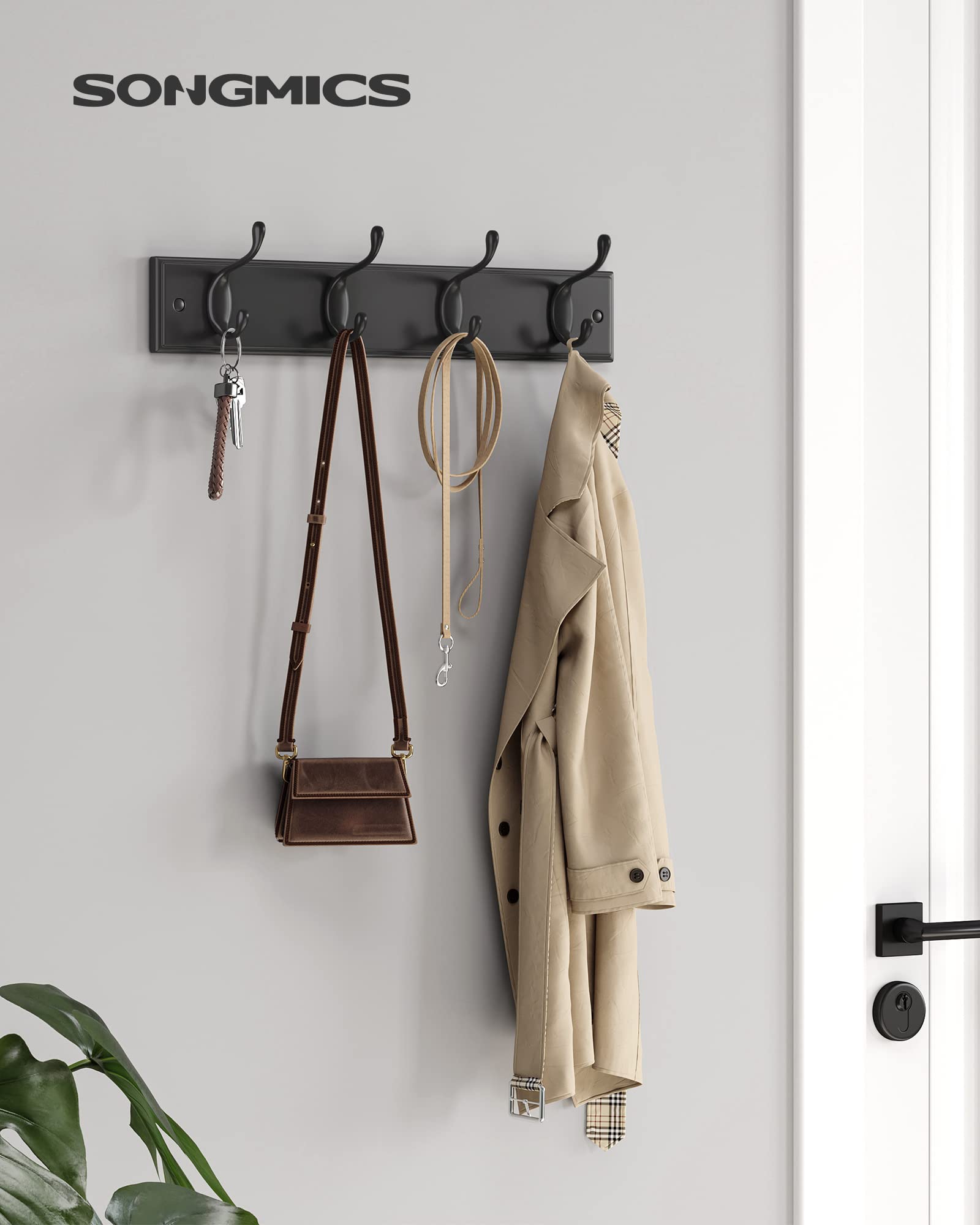 songmics-garderobenleiste-lhr023b01-wandgarderobe-mit-4-doppelhaken-schwarz image 7