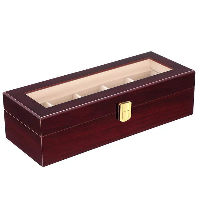 songmics-jow05rd-uhrenbox-holz-5-f-cher-mahagoni-glasdeckel image 1