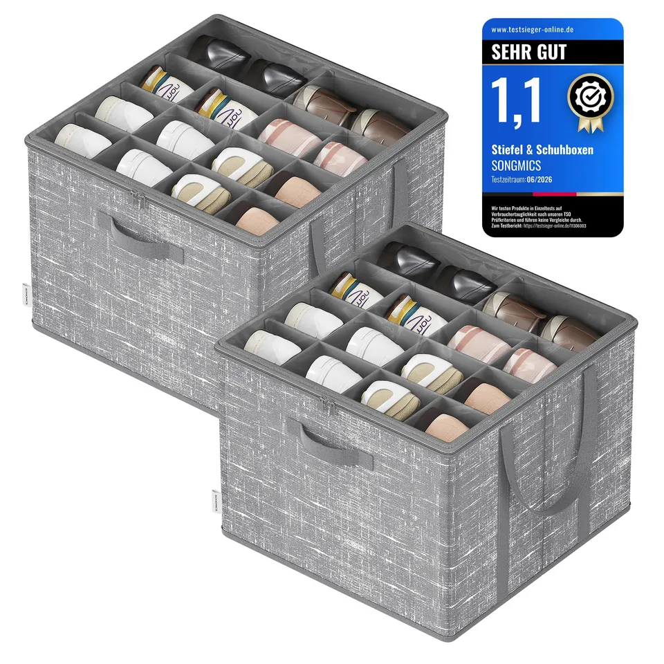 songmics-schuh-organizer-2er-set-f-r-16-paar-schuhe-42-x-42-x-31-7-cm-mit-griffe image 1