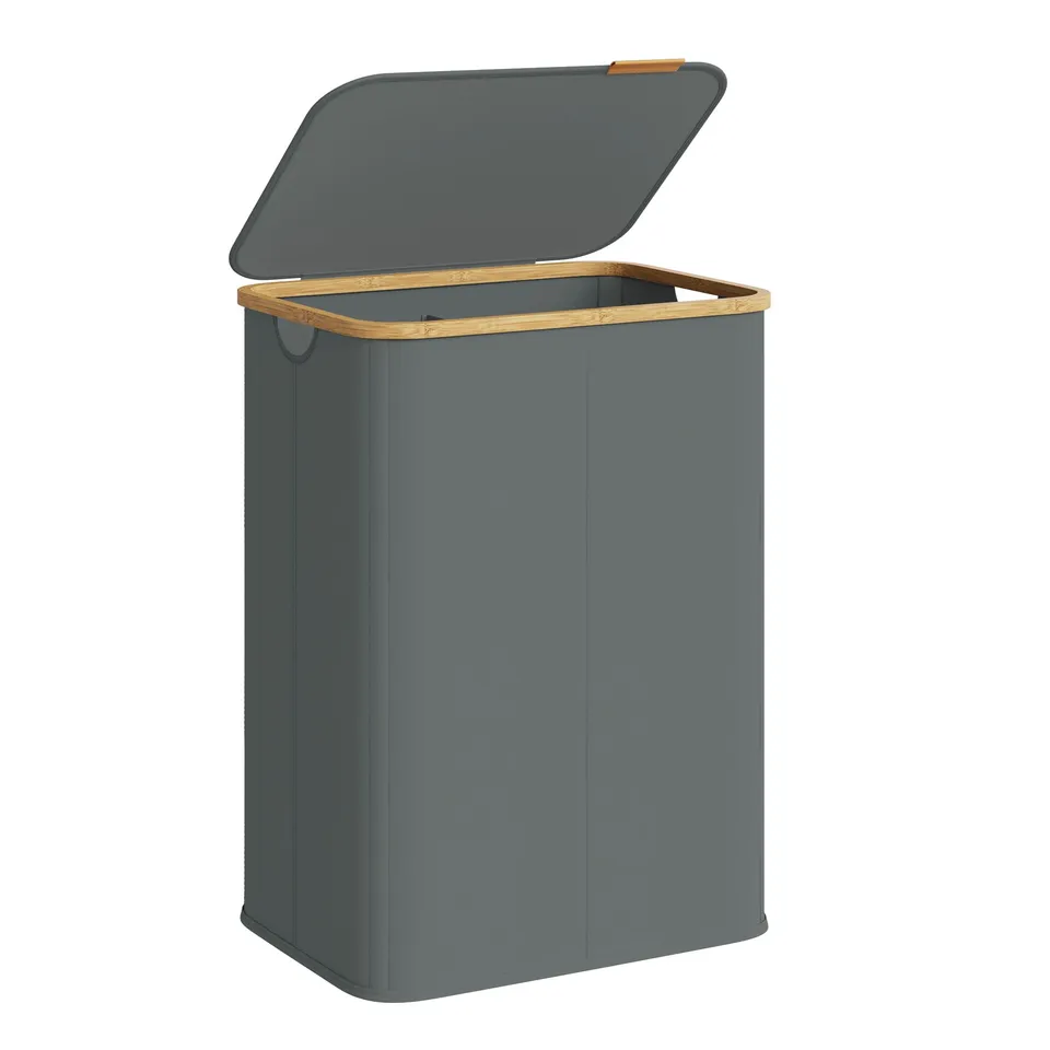 songmics-w-schekorb-mit-deckel-faltbar-140-l-bambusrahmen image 1