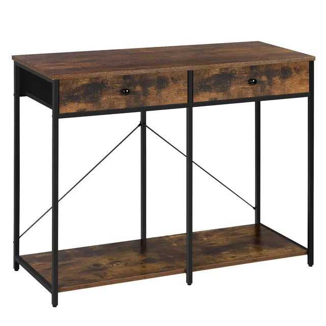 songmics-konsolentisch-flurtisch-industrie-mit-stoffschubladen-lgs022b01 image 1