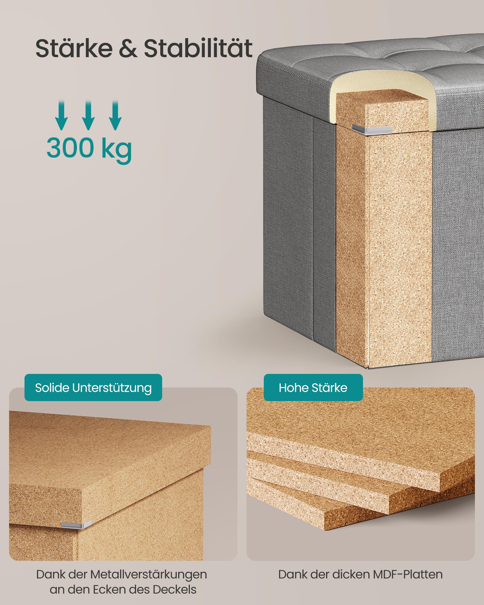 songmics-sitzhocker-mit-stauraum-lsf47g-76-x-38-x-38-cm-89-l-bis-300-kg-aschgrau image 5