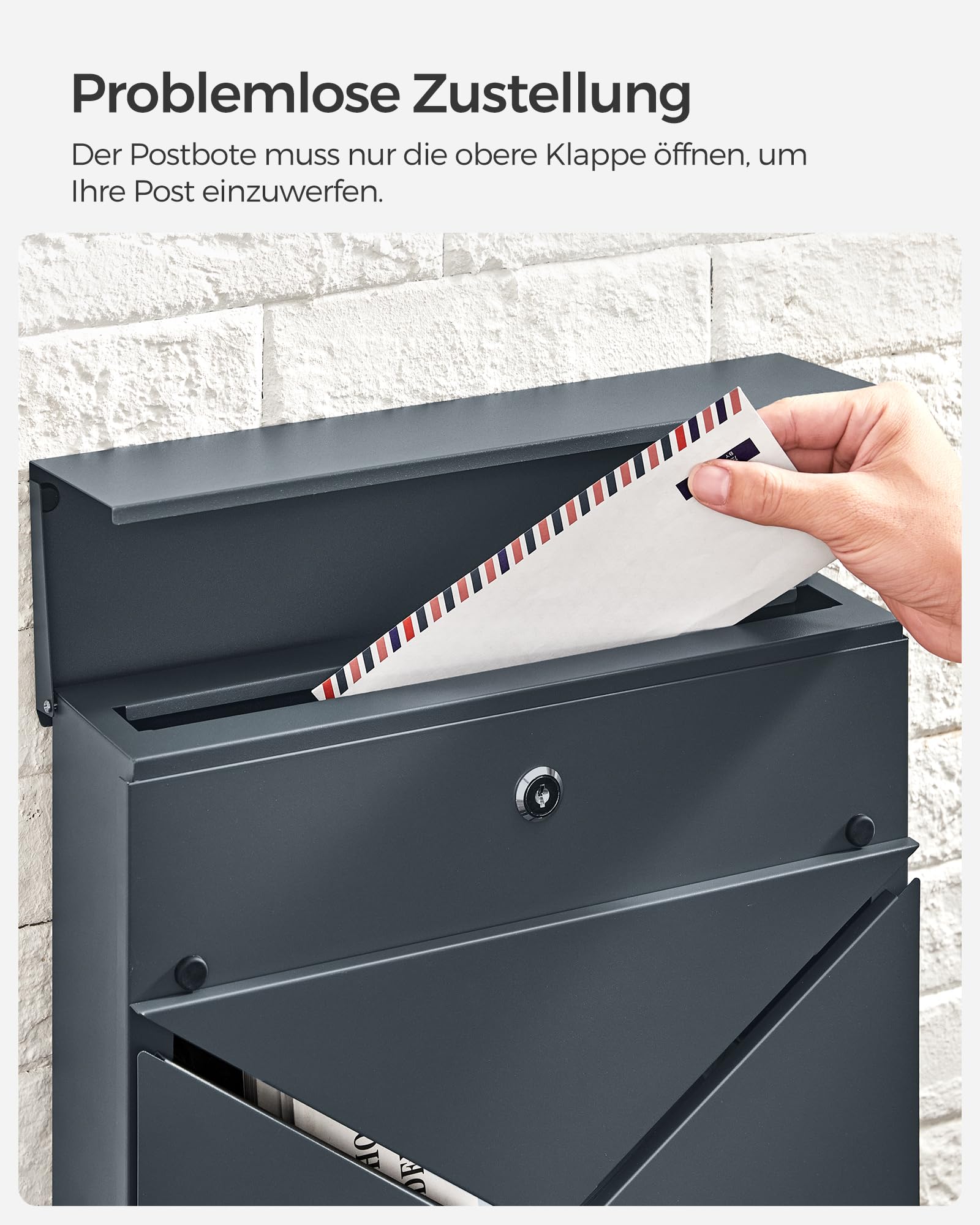 songmics-xxl-briefkasten-mit-zeitungsfach-und-schloss-anthrazit-gmb054g01 image 5