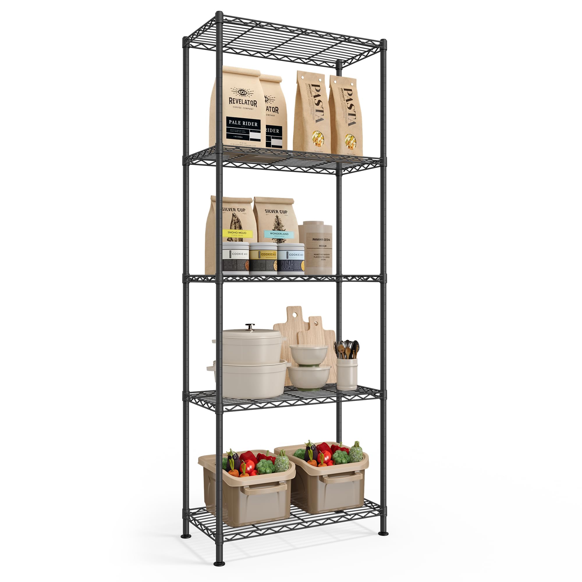 songmics-regal-metallregal-5-ebenen-30-x-60-x-161-cm-tintenschwarz-lgr165bh01 image 1