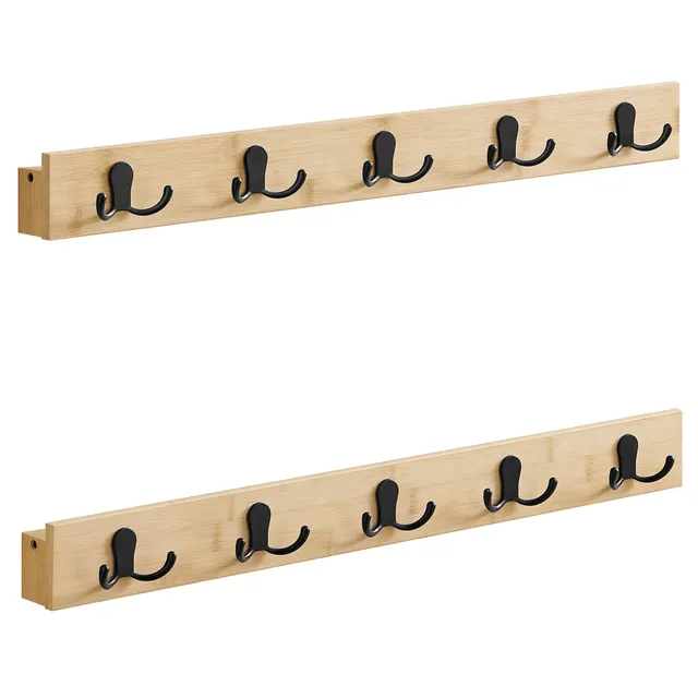 songmics-wandgarderobe-lcr052n01-2er-set-naturbeige-mit-ablage-10-haken image 1