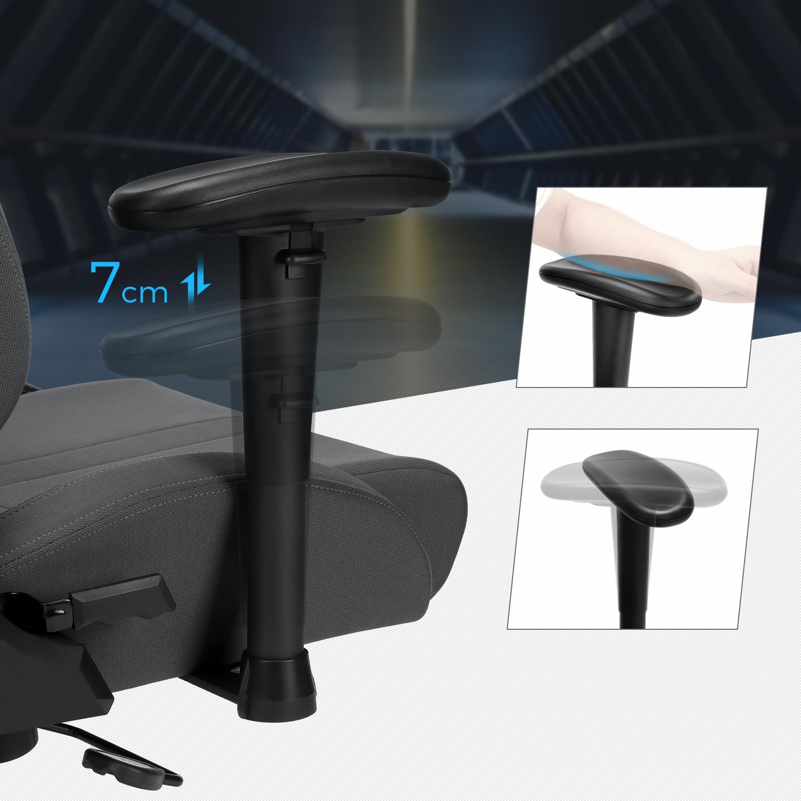 songmics-b-rostuhl-gaming-stuhl-rcg13g-grau-schwarz-ergonomisch-150-kg image 6