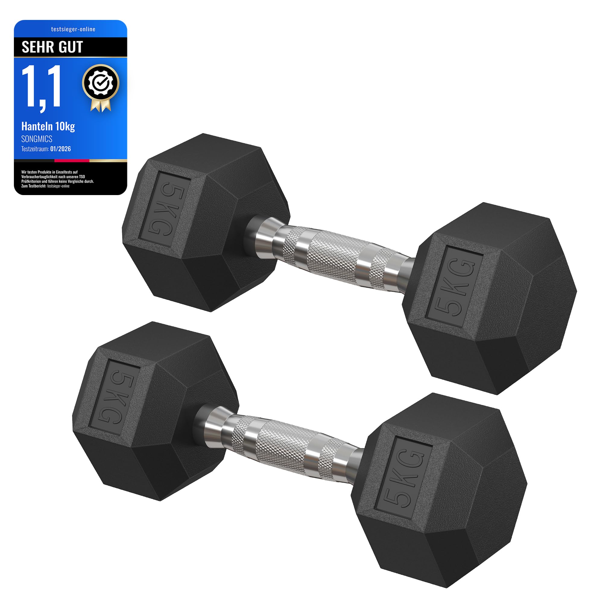 songmics-hantelset-2er-set-hexagon-kurzhanteln-2-x-5-kg-2-x-10-kg-gusseisen image 1