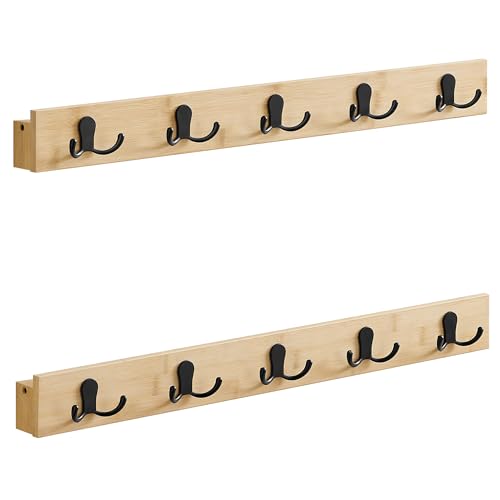songmics-wandgarderobe-lcr052n01-2er-set-naturbeige-mit-ablage-10-haken image 8