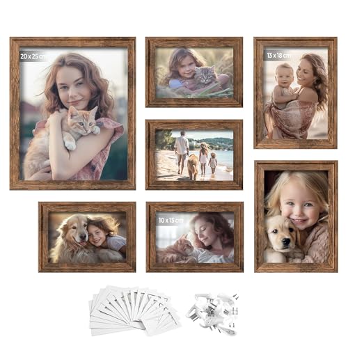 songmics-bilderrahmen-rpf047x01-7er-set-vintagebraun-mit-passepartouts image 8
