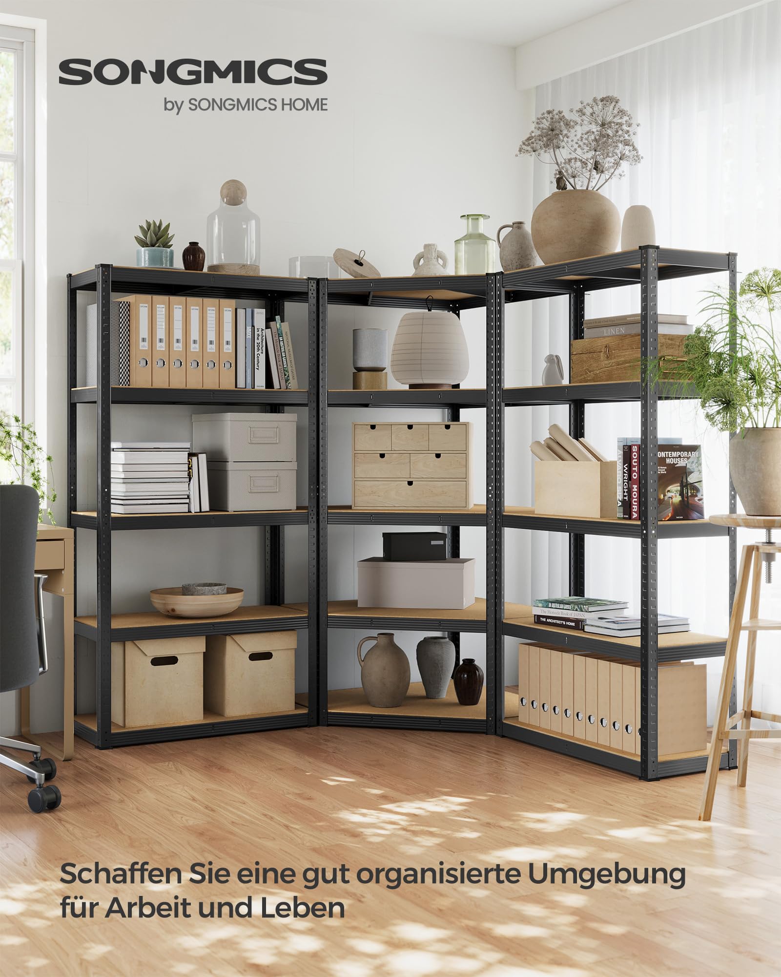 songmics-eckregal-set-glr070b03-schwerlastregal-5-ebenen-160x160x180-cm-tintensc image 4