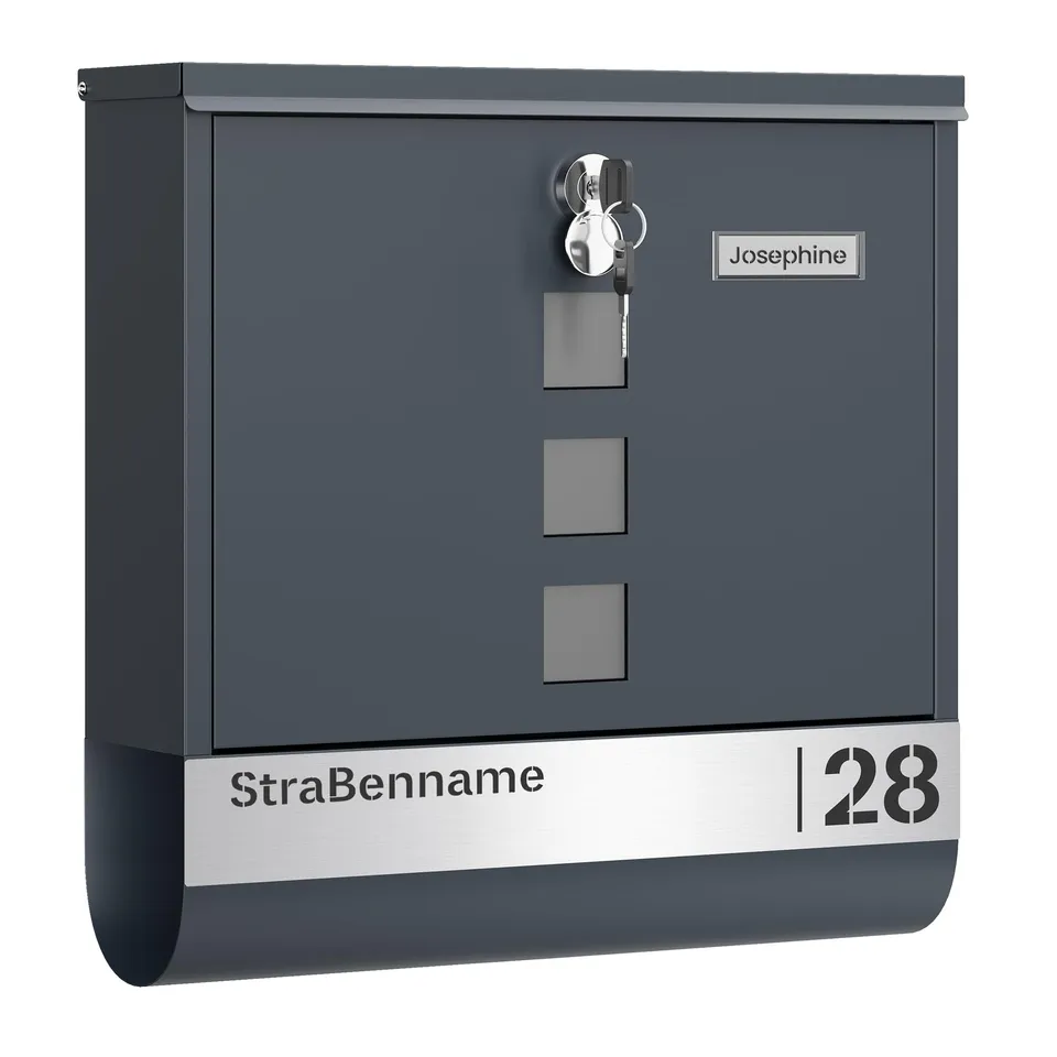 songmics-briefkasten-personalisiert-mit-namensschild-und-schloss image 1