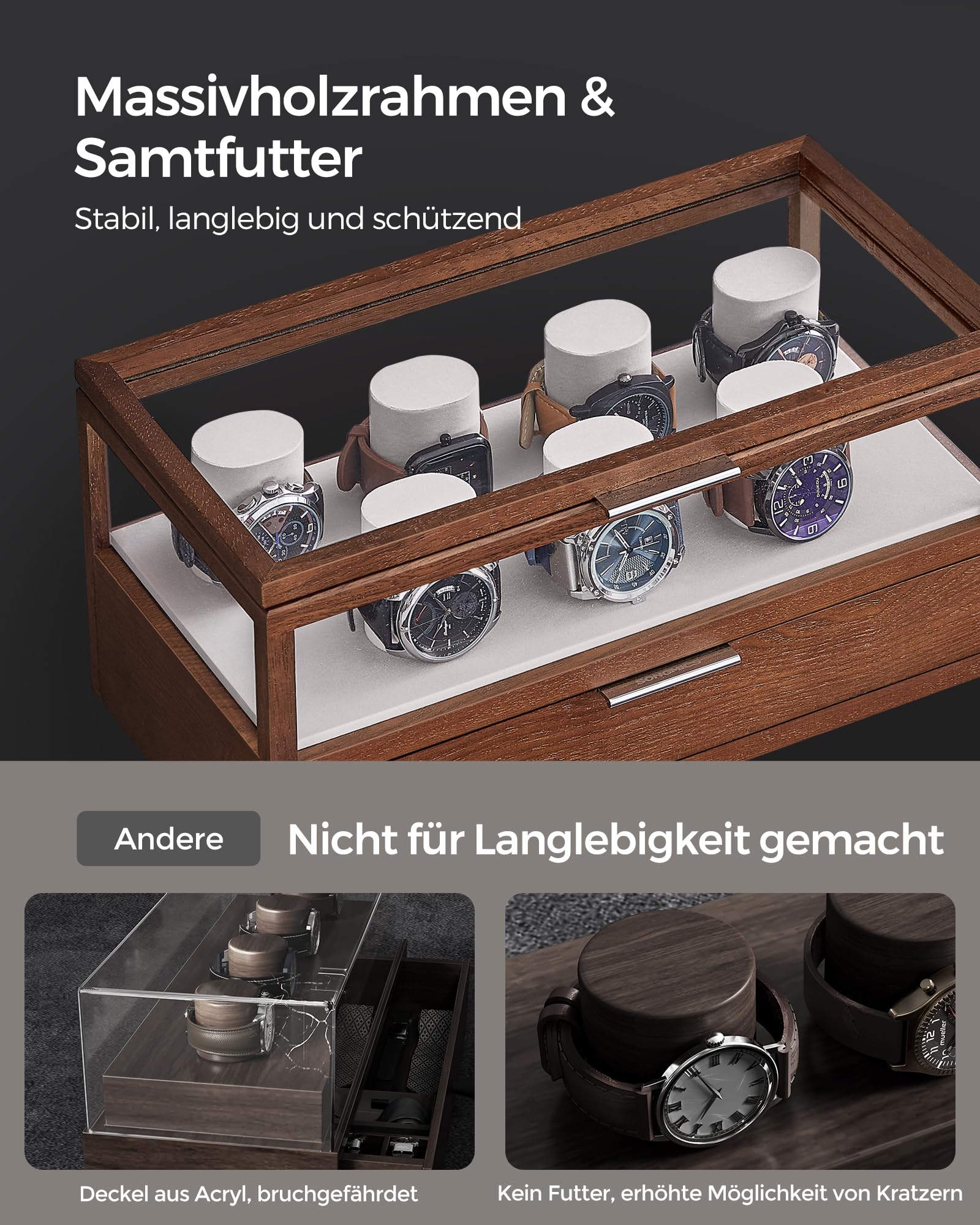 songmics-uhrenbox-2-ebenen-jow007k01-kaffeebraun-uhrenkasten-f-r-7-uhren-mit-acr image 5