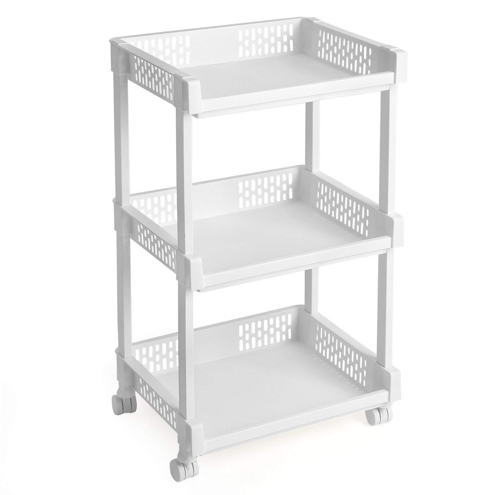 songmics-ksc03wt-rollwagen-3-etagen-wei-61-cm-mit-rollen image 1
