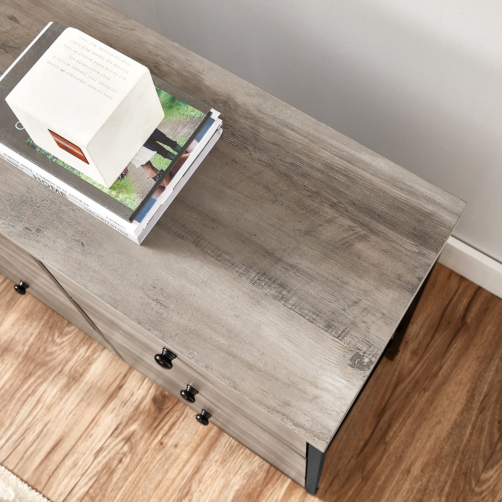 songmics-kommode-6-stoffschubladen-mdf-front-greige-schwarz image 7
