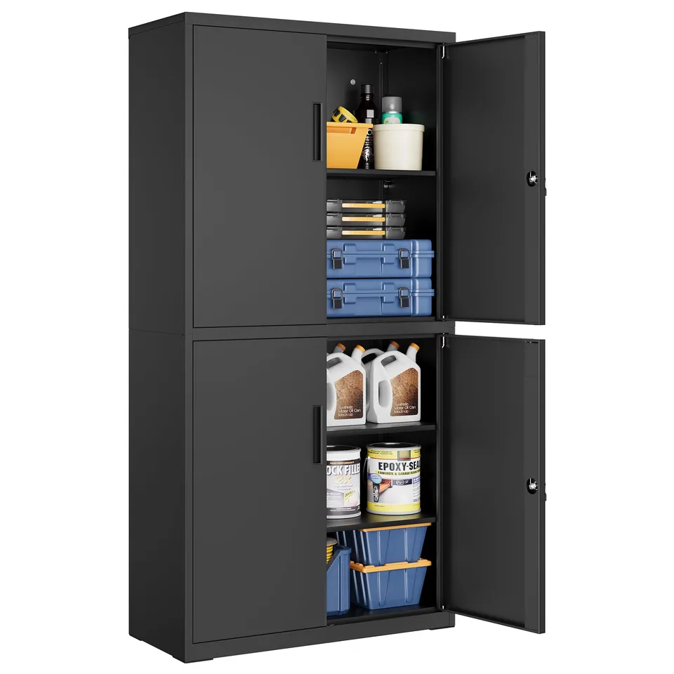 songmics-aktenschrank-omc016b01-stahlschrank-40-x-80-x-180-cm-5-ebenen-4-t-ren-m image 1