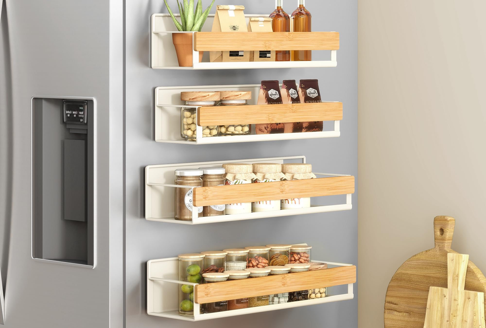 songmics-gew-rzregal-magnetisch-kcs062bh01-4er-set-tintenschwarz-naturbeige-ohne image 8