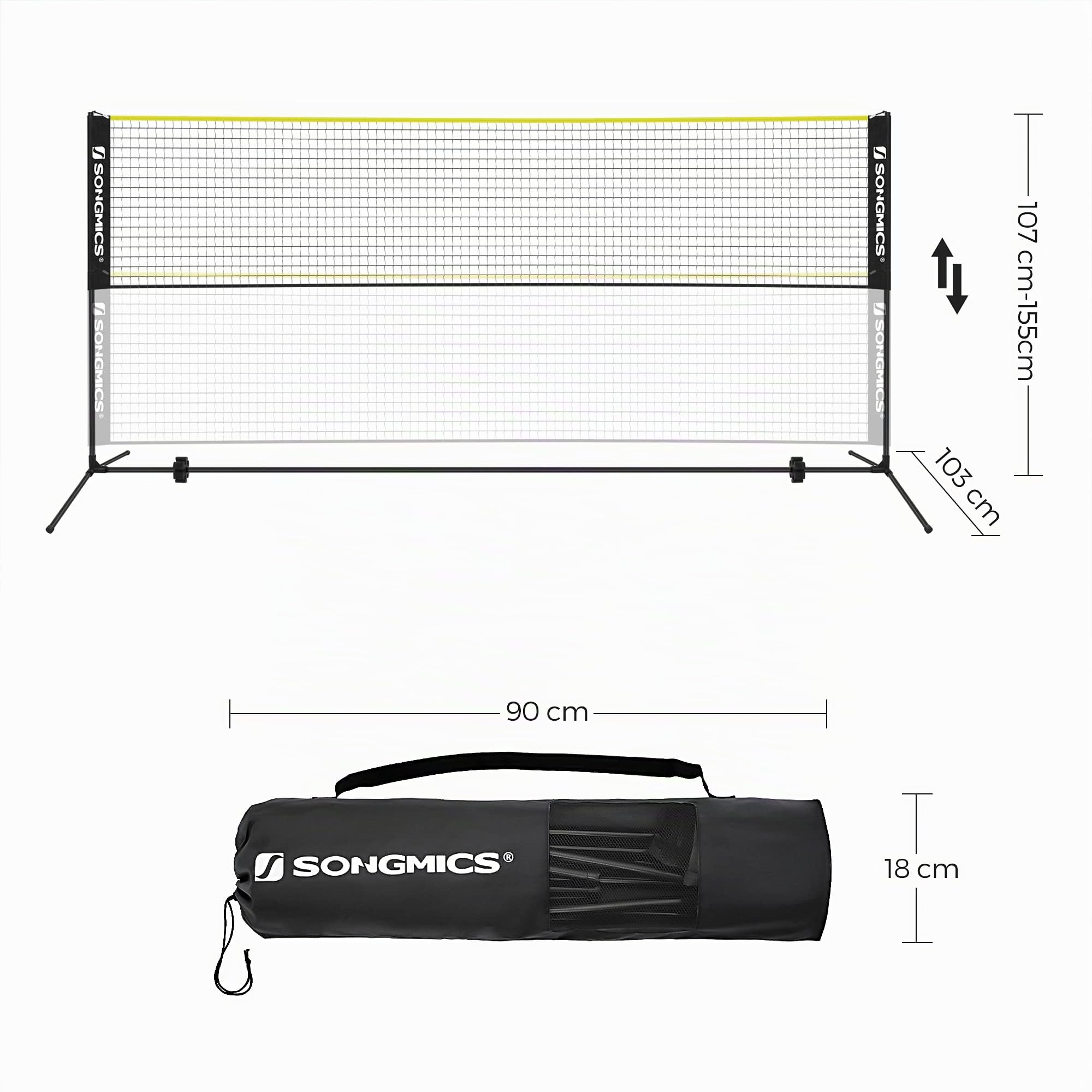 songmics-badmintonnetz-volleyballnetz-set-h-henverstellbar-90-155-cm image 4