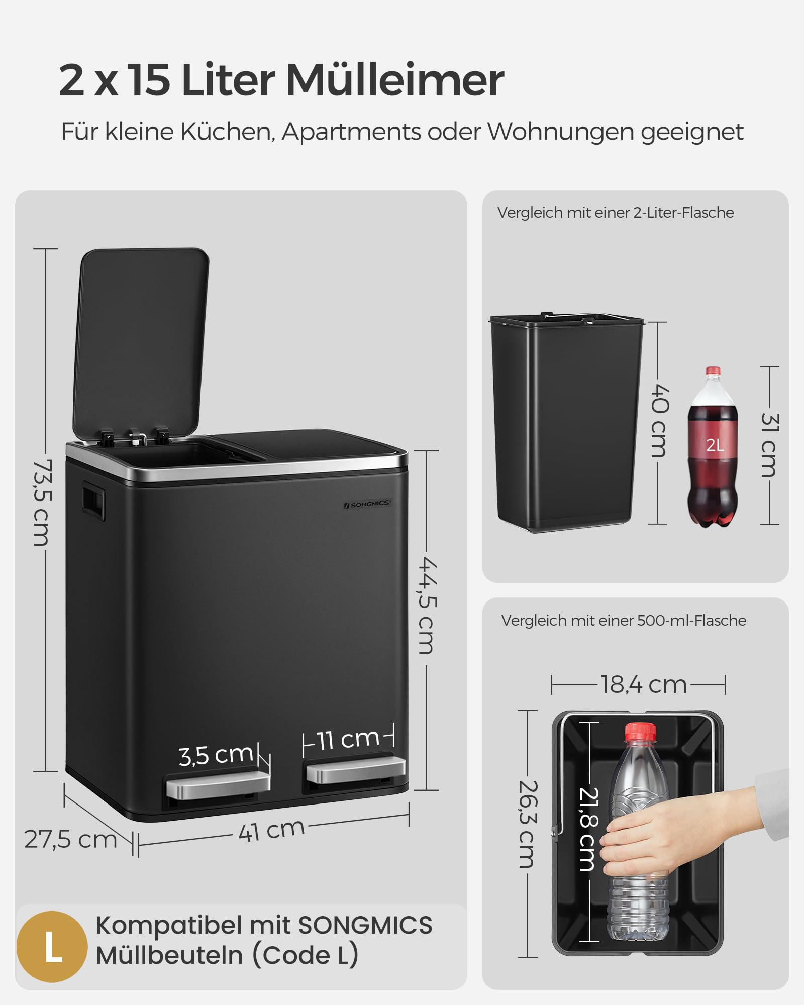 songmics-ltb30bk-treteimer-m-lltrennsystem-2-x-15-liter-stahl-schwarz image 7