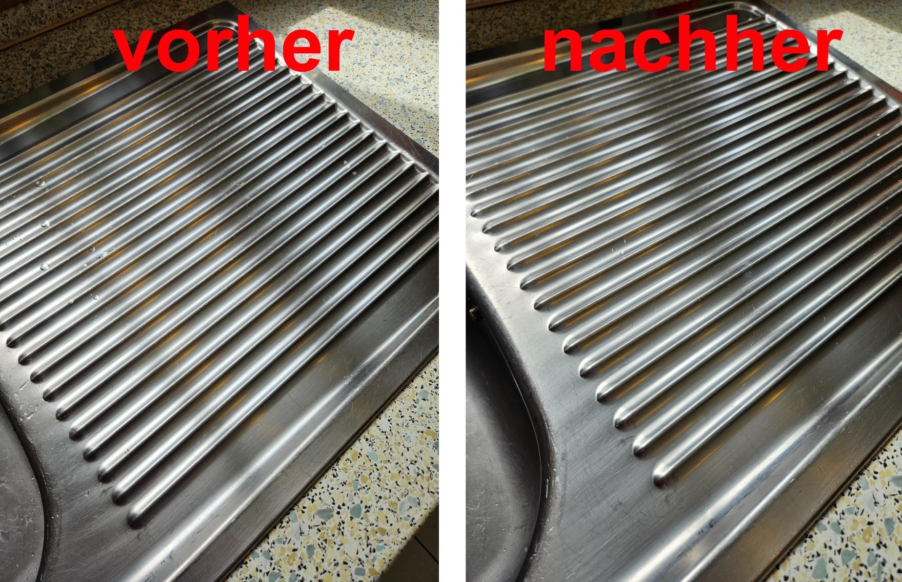 Top für Edelstahl-Spüle