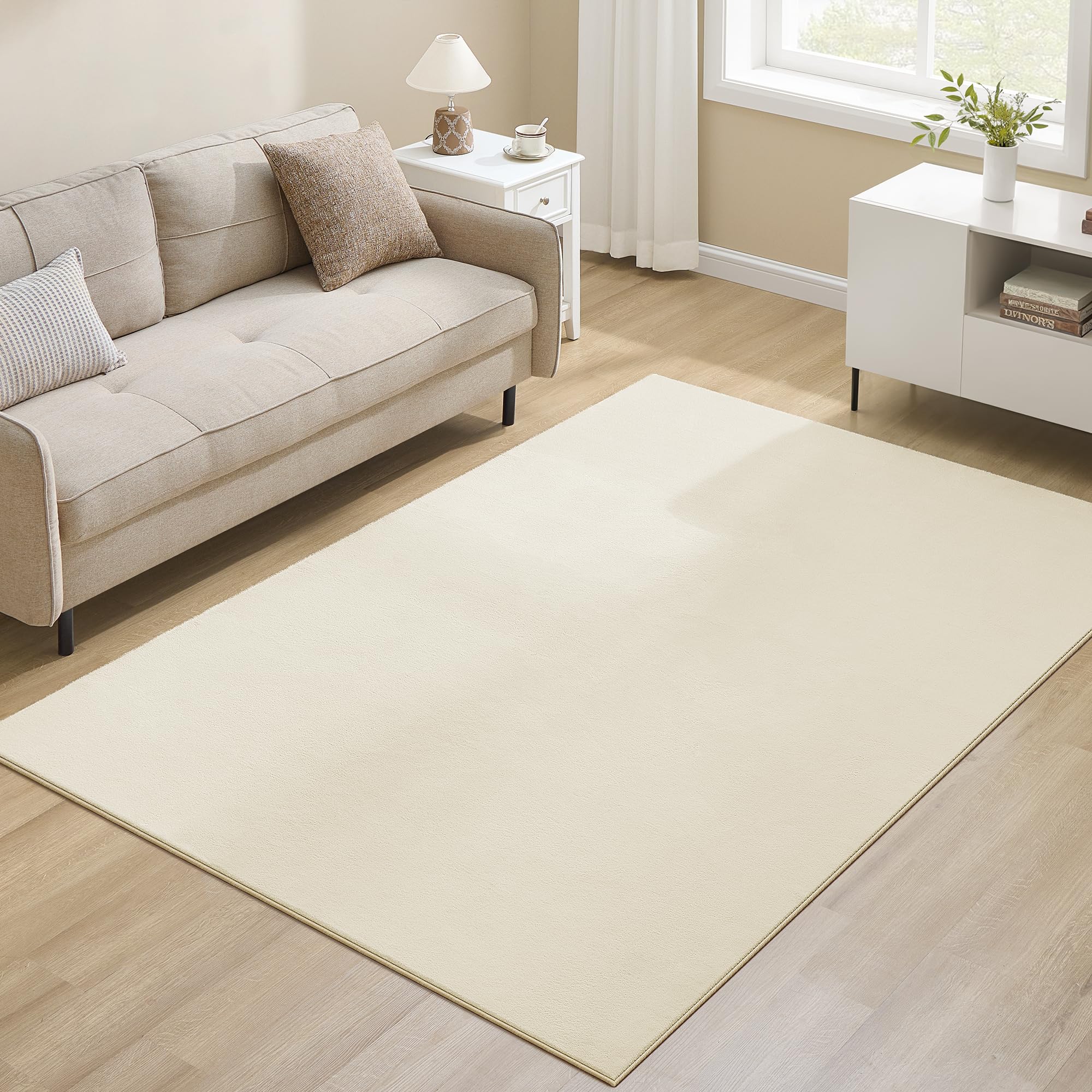 songmics-teppich-tar013lz02-160-x-230-cm-maschinenwaschbar-cappuccinobeige image 1