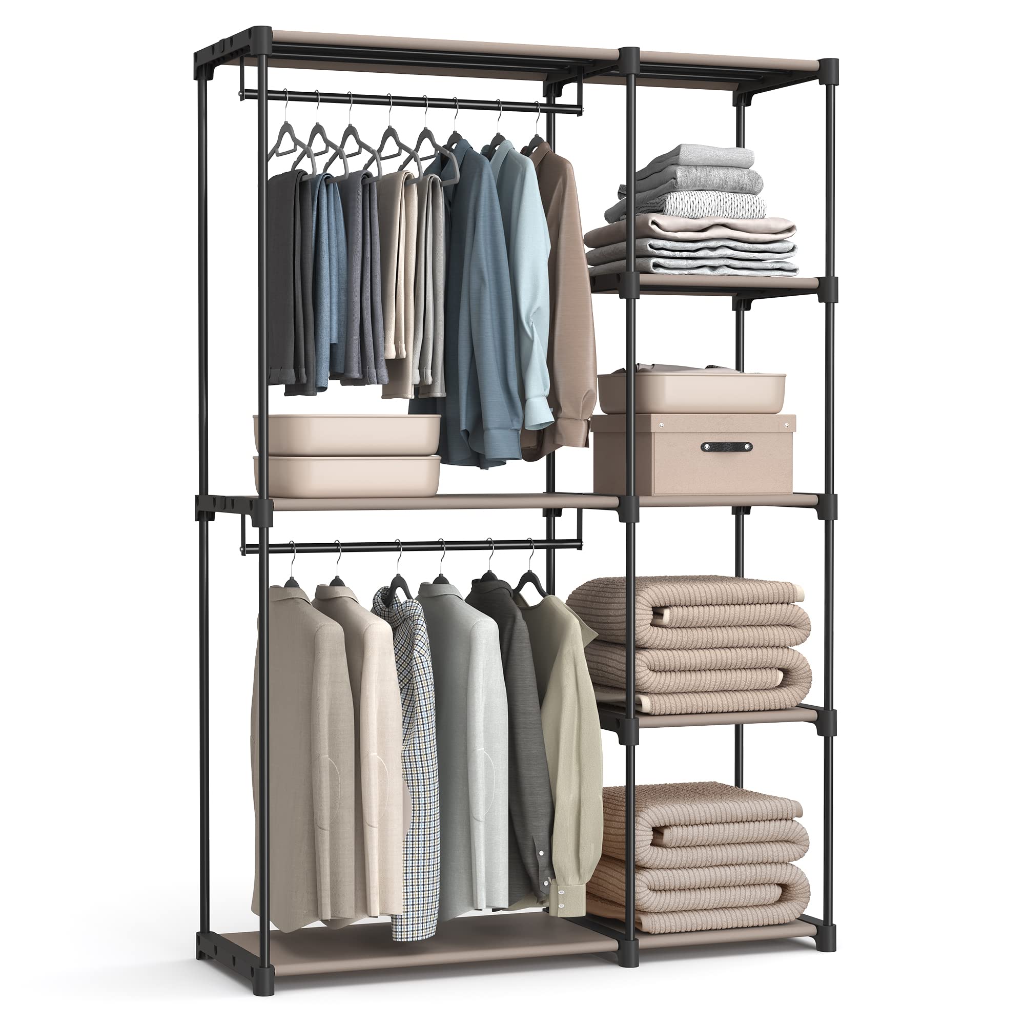 songmics-kleiderschrank-offen-ryg24bk-kleiderst-nder-112-x-43-x-165-cm-schwarz image 8