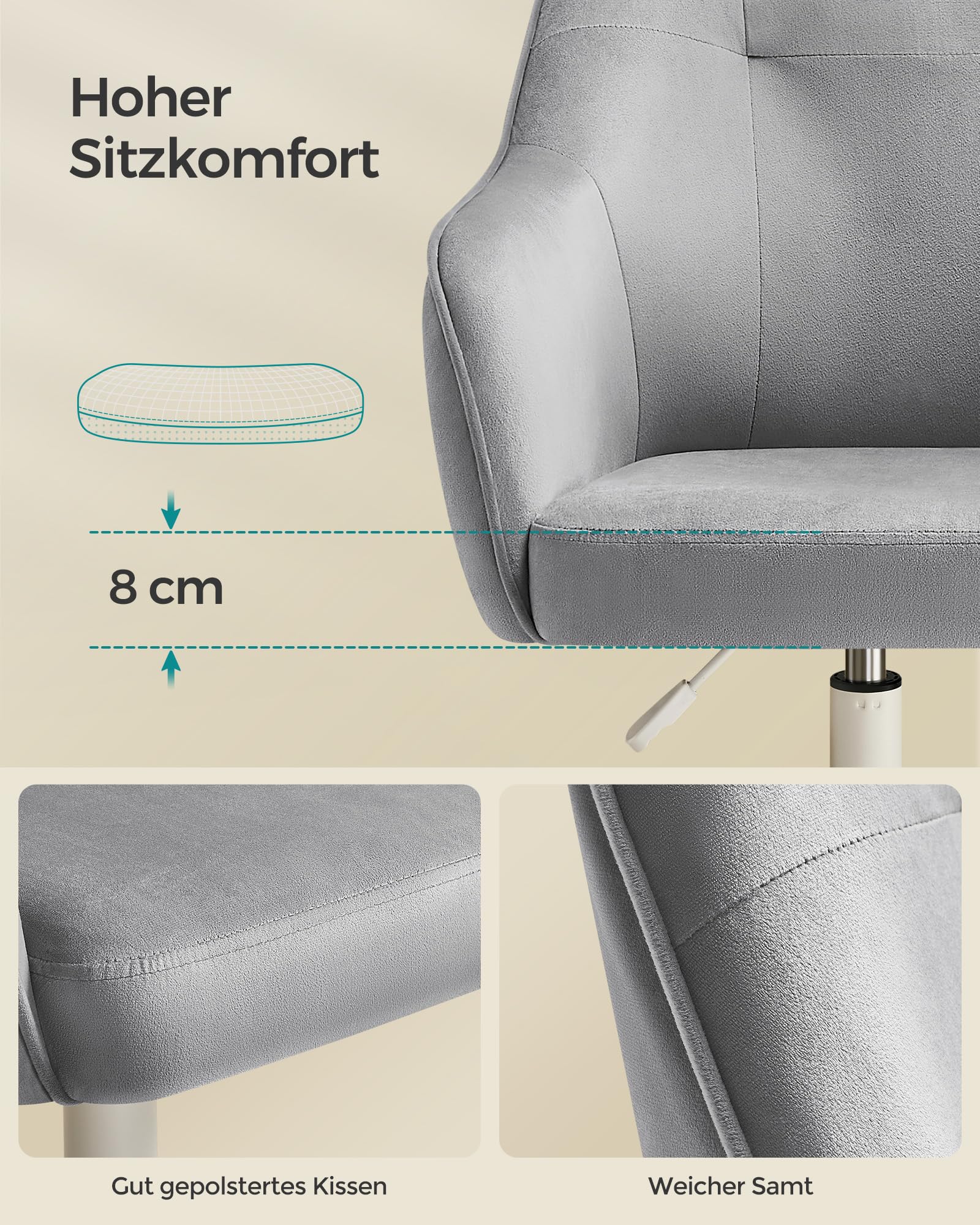 songmics-homeoffice-stuhl-drehstuhl-samt-h-henverstellbar-bis-110-kg-taubengrau- image 5