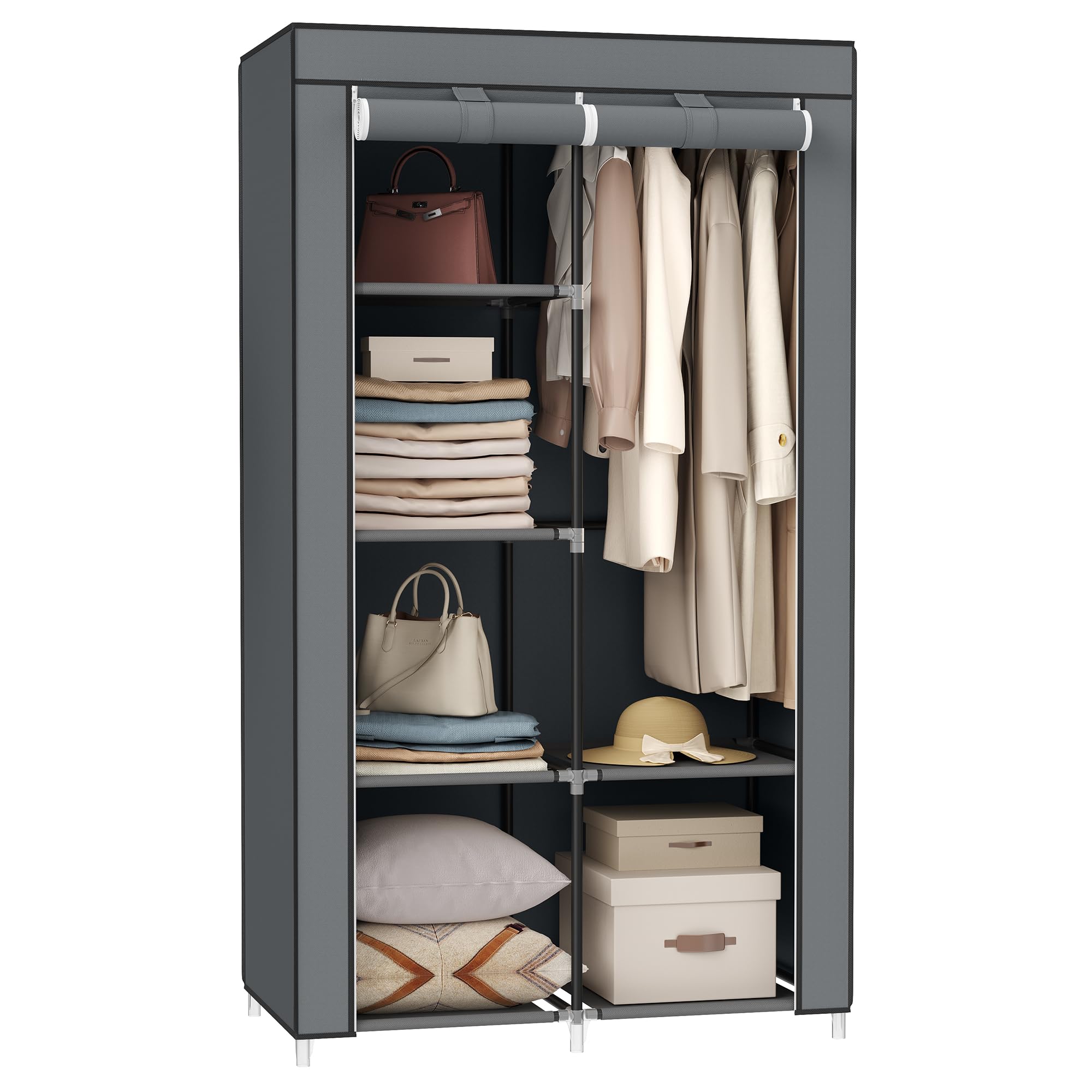 songmics-ryg84g-stoff-kleiderschrank-88-x-45-x-168-cm-grau image 1