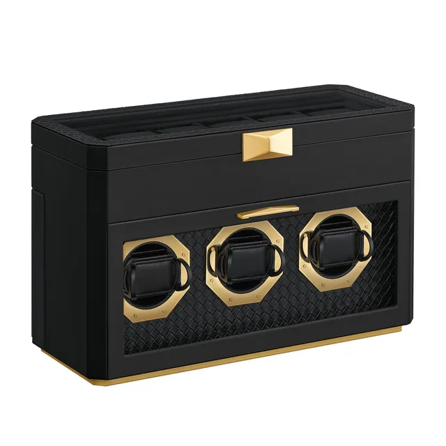 songmics-home-ronne-uhrenbox-9-uhren-glasfenster-schwarz-jwb026b01 image 1