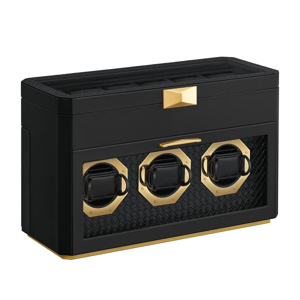songmics-home-ronne-uhrenbox-9-uhren-glasfenster-schwarz-jwb026b01 image 1