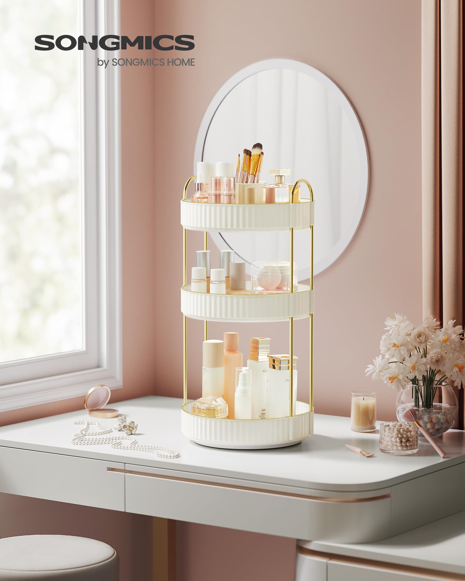songmics-make-up-organizer-drehbar-3-ebenen-rund-wolkenwei-jka011w01 image 2