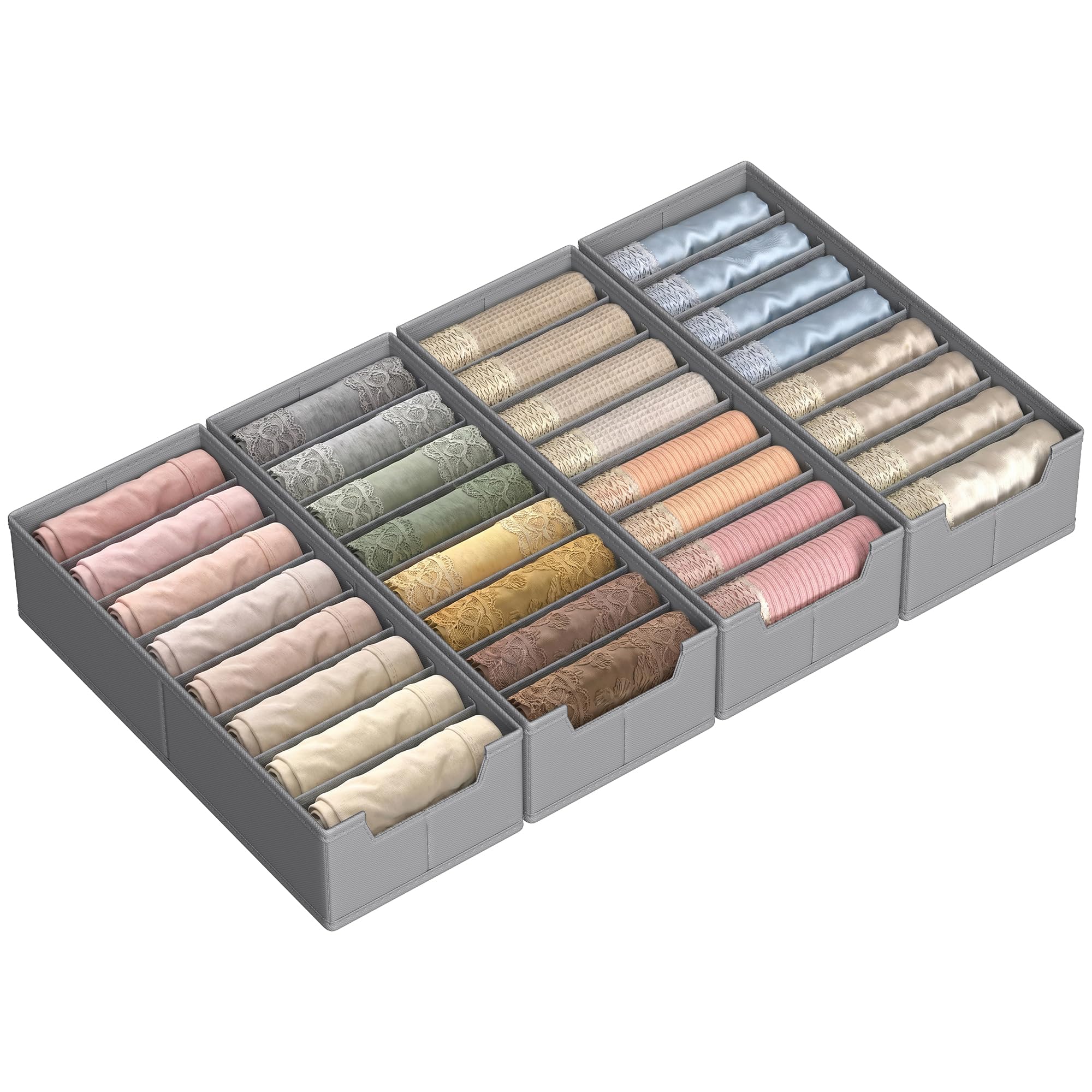songmics-schubladen-organizer-vliesstoff-4er-set-40-x-16-x-10-cm-taubengrau-rus0 image 1