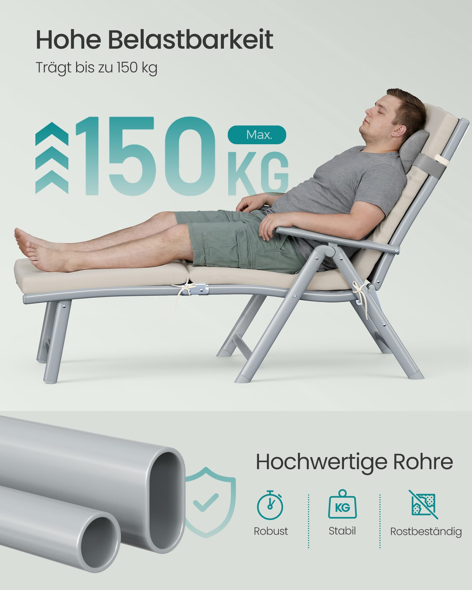 songmics-sonnenliege-klappbar-liegestuhl-mit-6-cm-dickem-polster image 6
