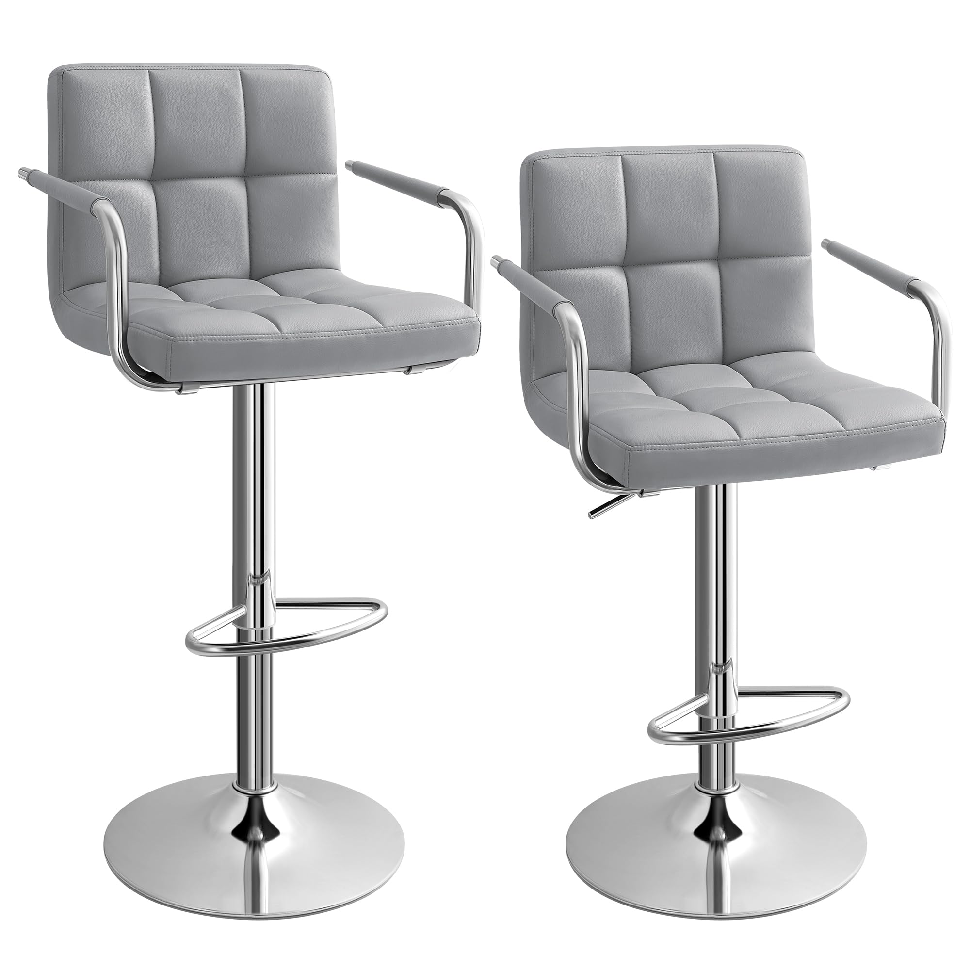 songmics-barhocker-ljb93g-2er-set-h-henverstellbar-kunstleder-hellgrau image 1