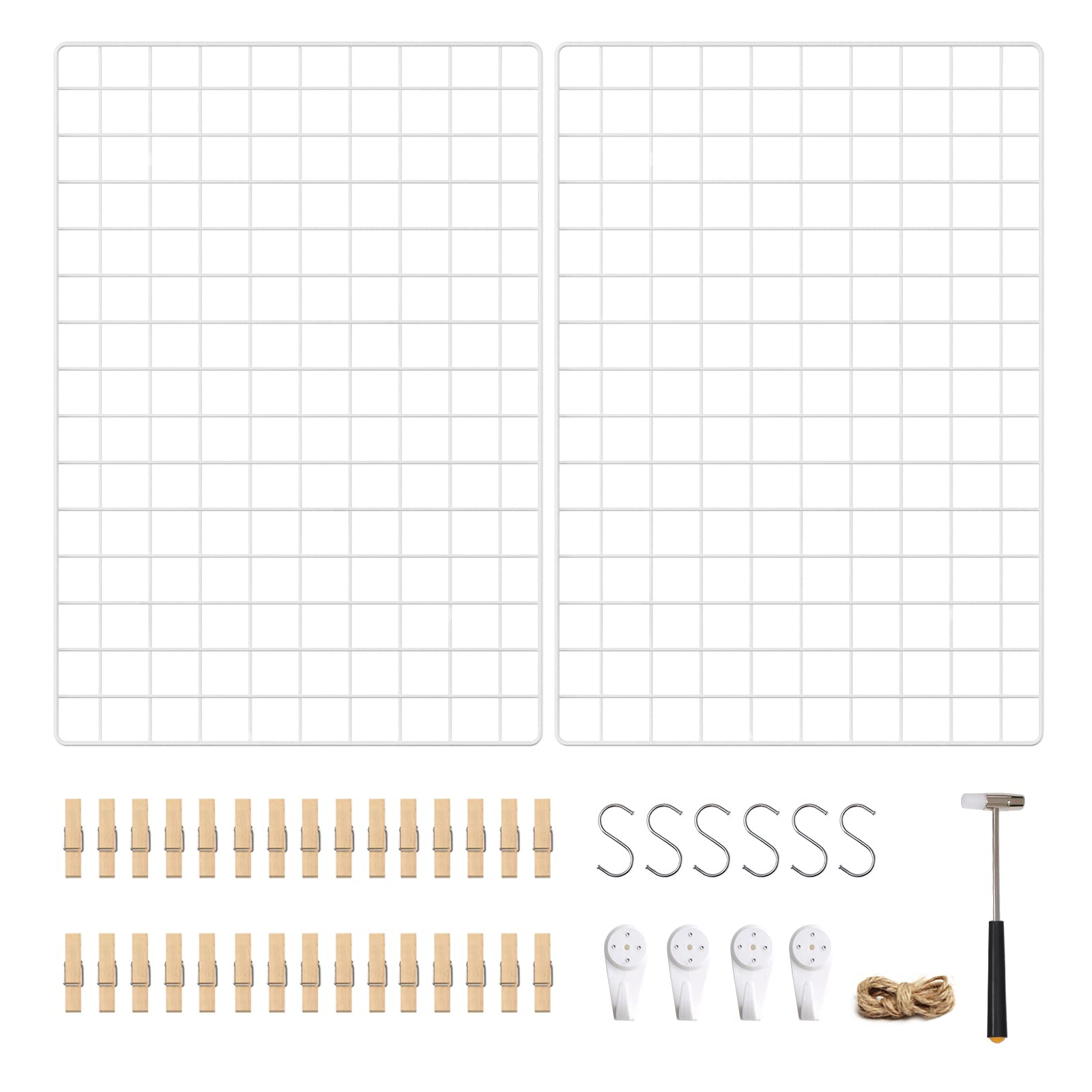 songmics-fotowand-drahtgitter-lpp01h-2er-set-wandgitter-schwarz-mit-zubeh-r image 7
