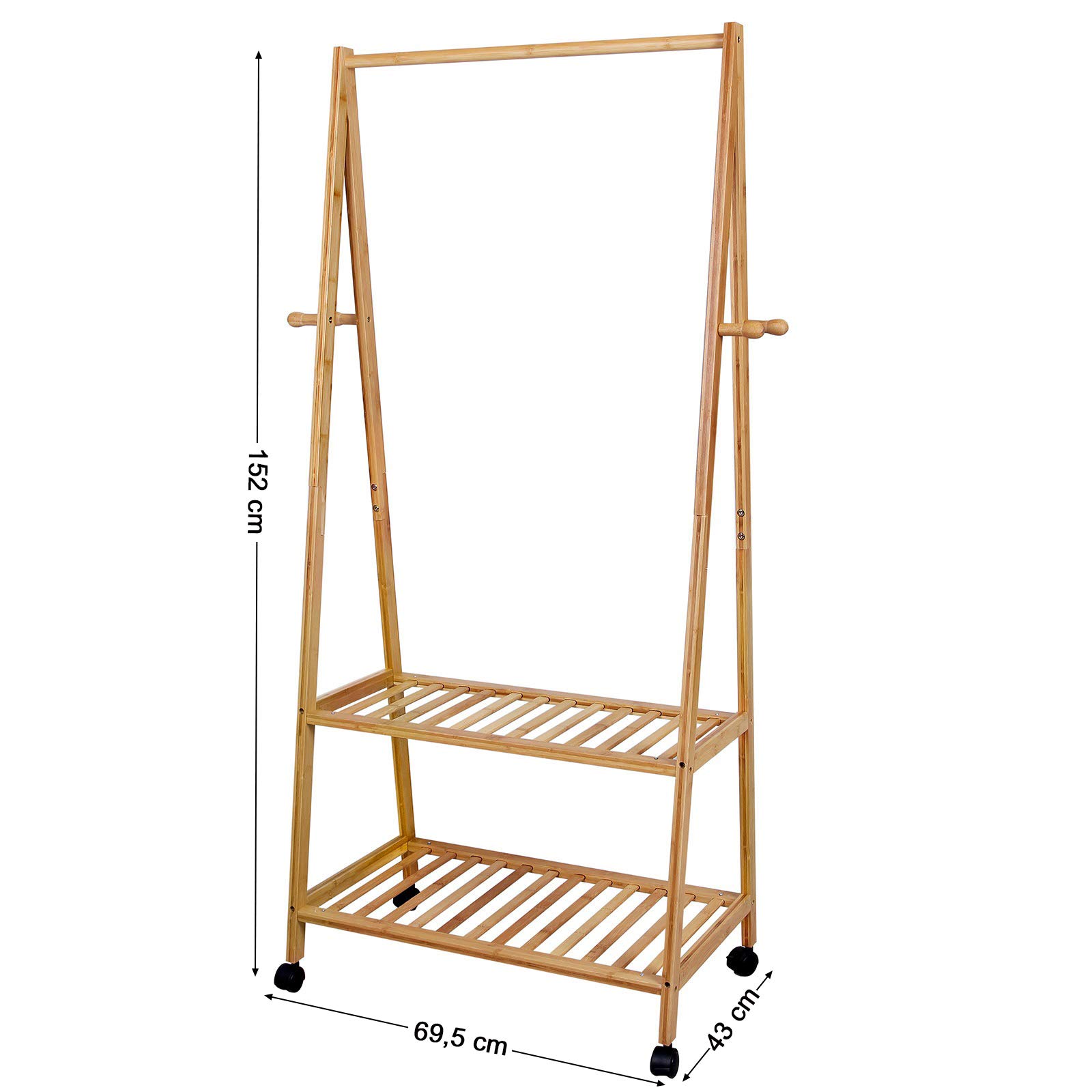songmics-garderobenst-nder-bambus-rcr52n-kleiderst-nder-mit-rollen-stange-und-ab image 6