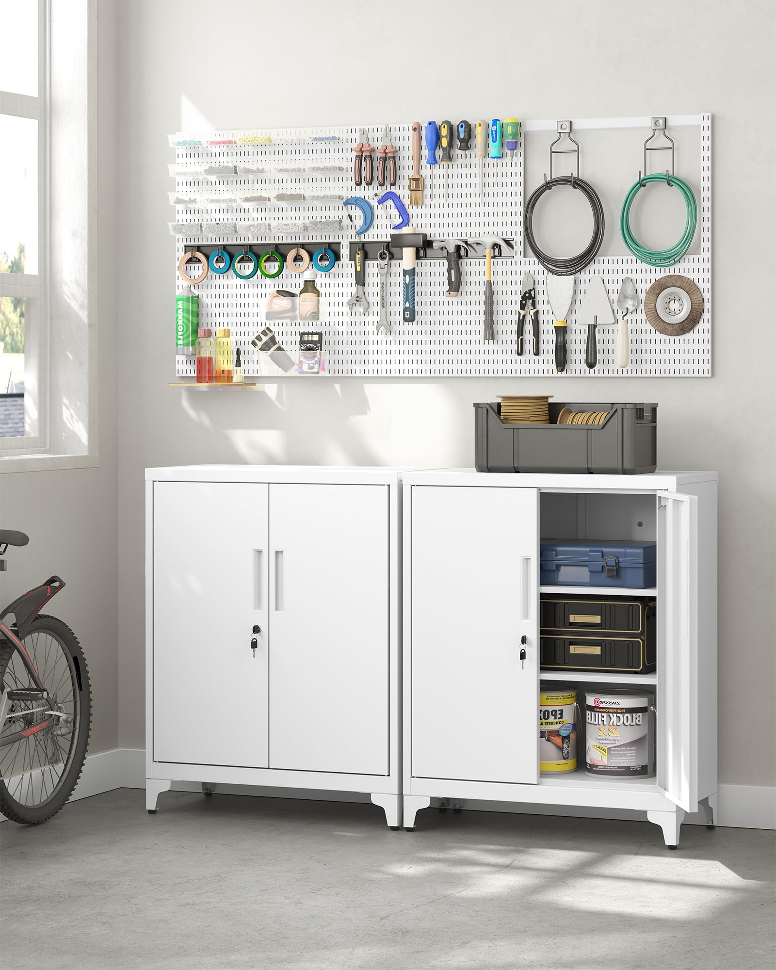 songmics-aktenschrank-stahl-abschlie-bar-mattwei-80-x-40-x-90-cm-omc013w01 image 2