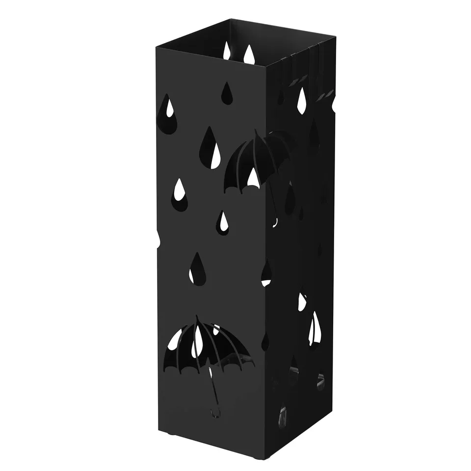 songmics-schirmst-nder-metall-eckig-15-5-x-15-5-x-49-cm-mit-haken image 1