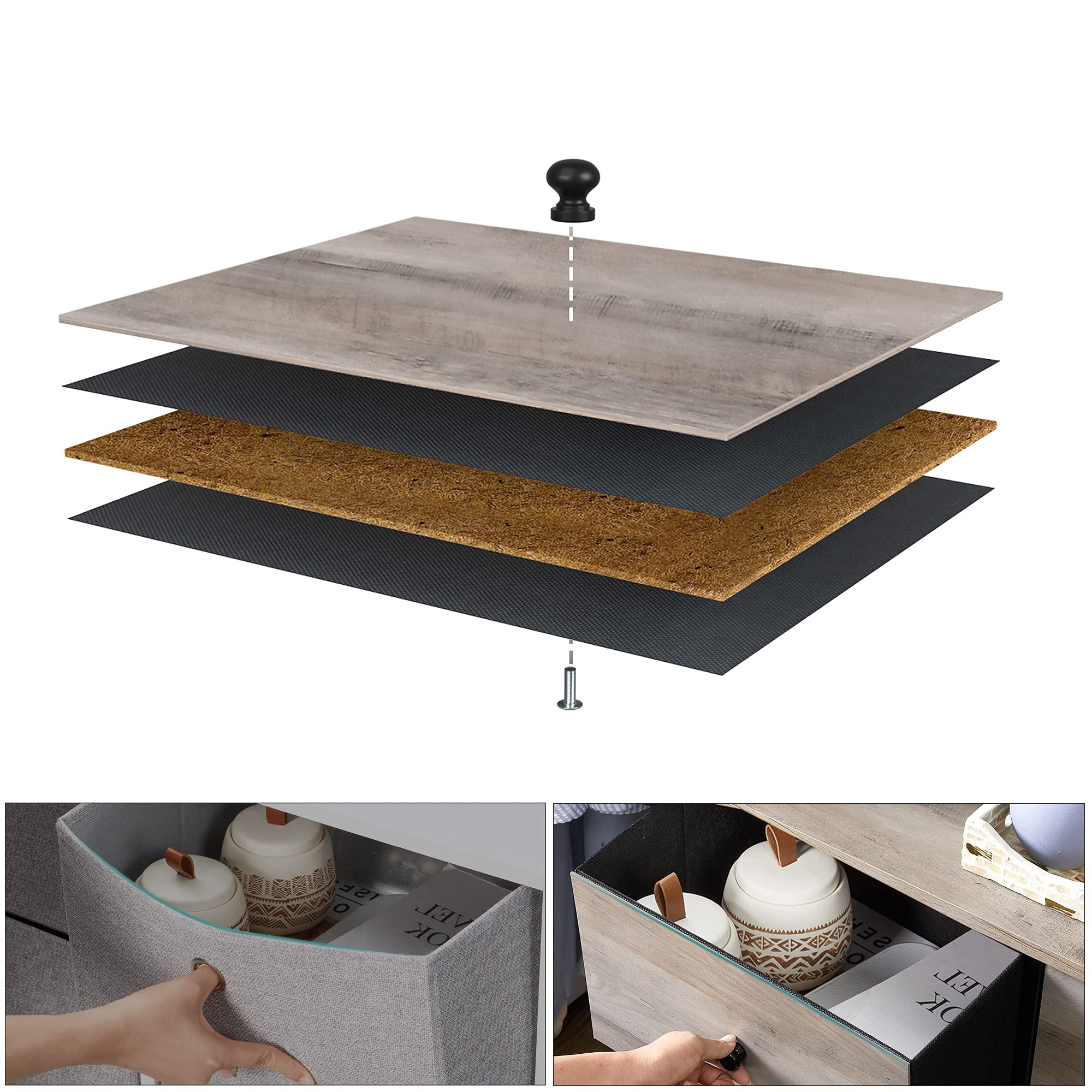 songmics-kommode-6-stoffschubladen-mdf-front-greige-schwarz image 6