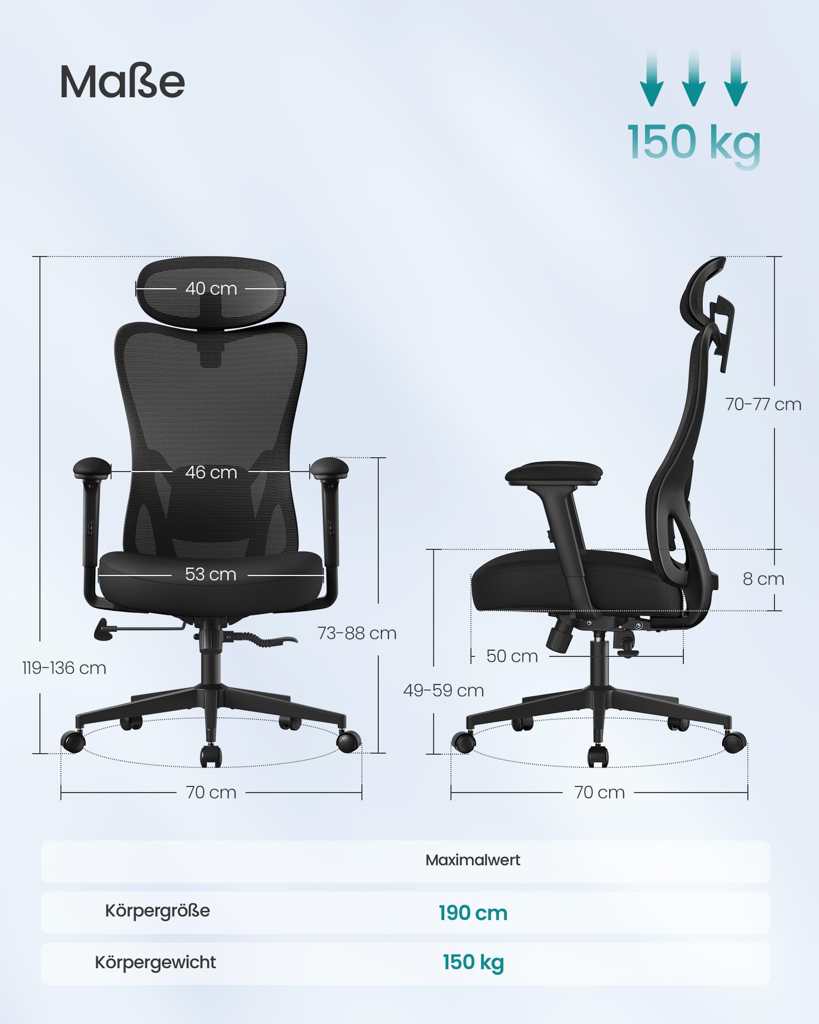 songmics-b-rostuhl-obn066bh01-ergonomischer-schreibtischstuhl-mit-verstellbarer- image 2