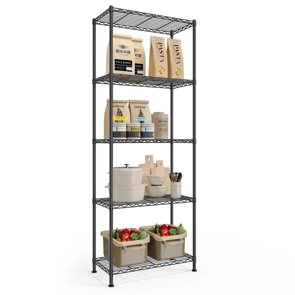 songmics-regal-metallregal-5-ebenen-30-x-60-x-161-cm-tintenschwarz-lgr165bh01 image 1