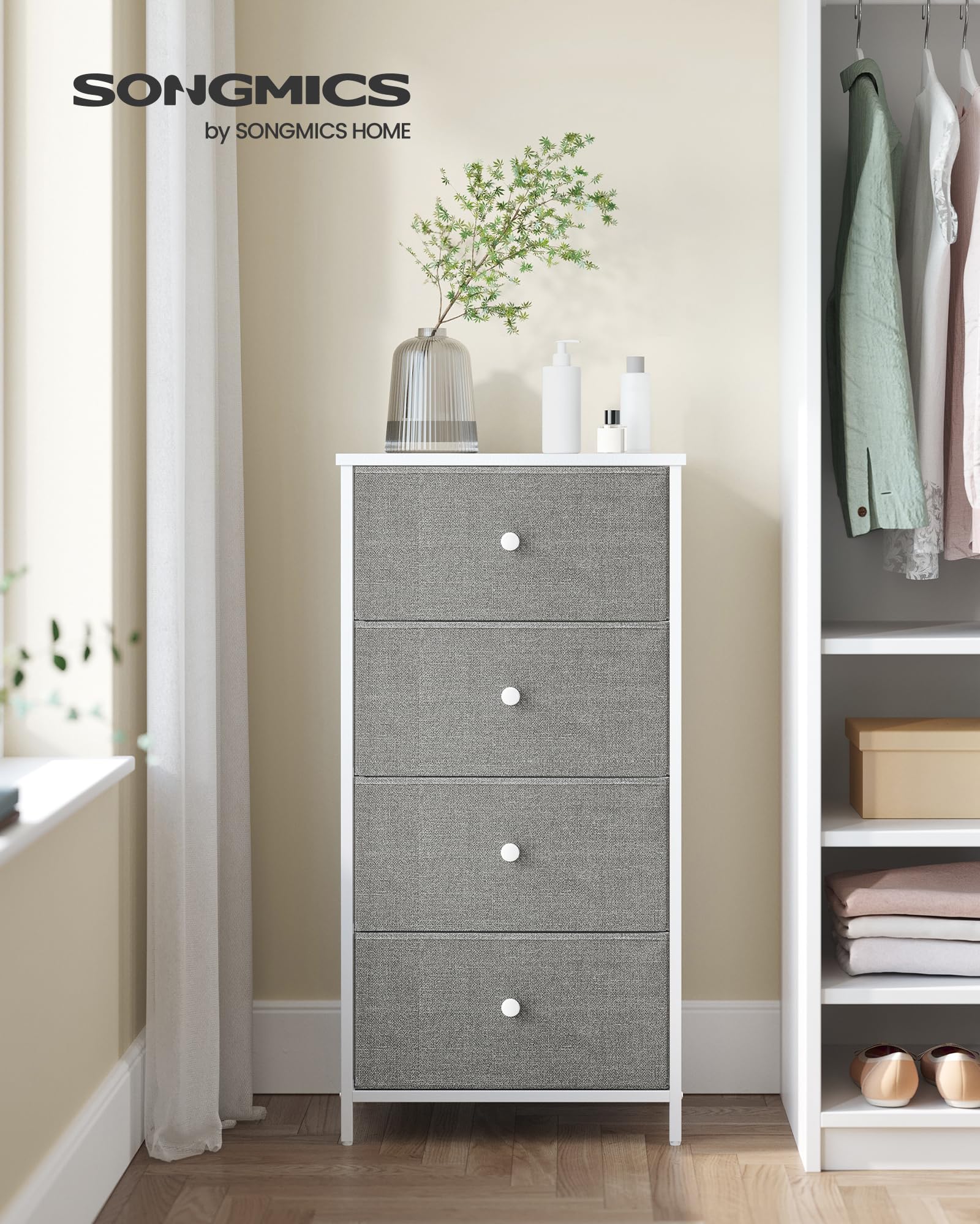 songmics-kommode-lts314l10-mit-4-stoff-schubladen-taubengrau-cremewei image 2
