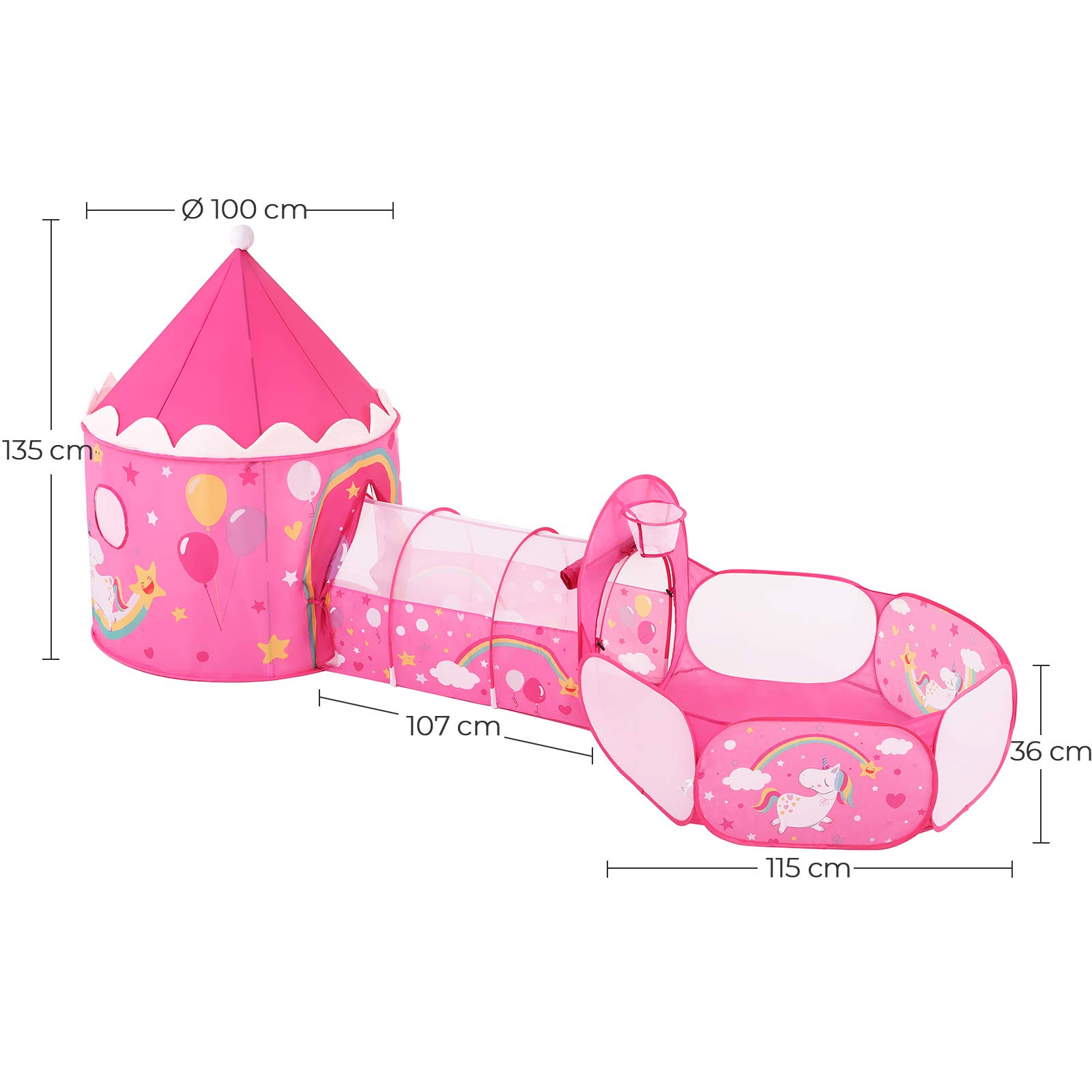 songmics-spielzelt-lpt701p01-3-in-1-pop-up-mit-tunnel-und-b-llebad-pink-einhorn image 6