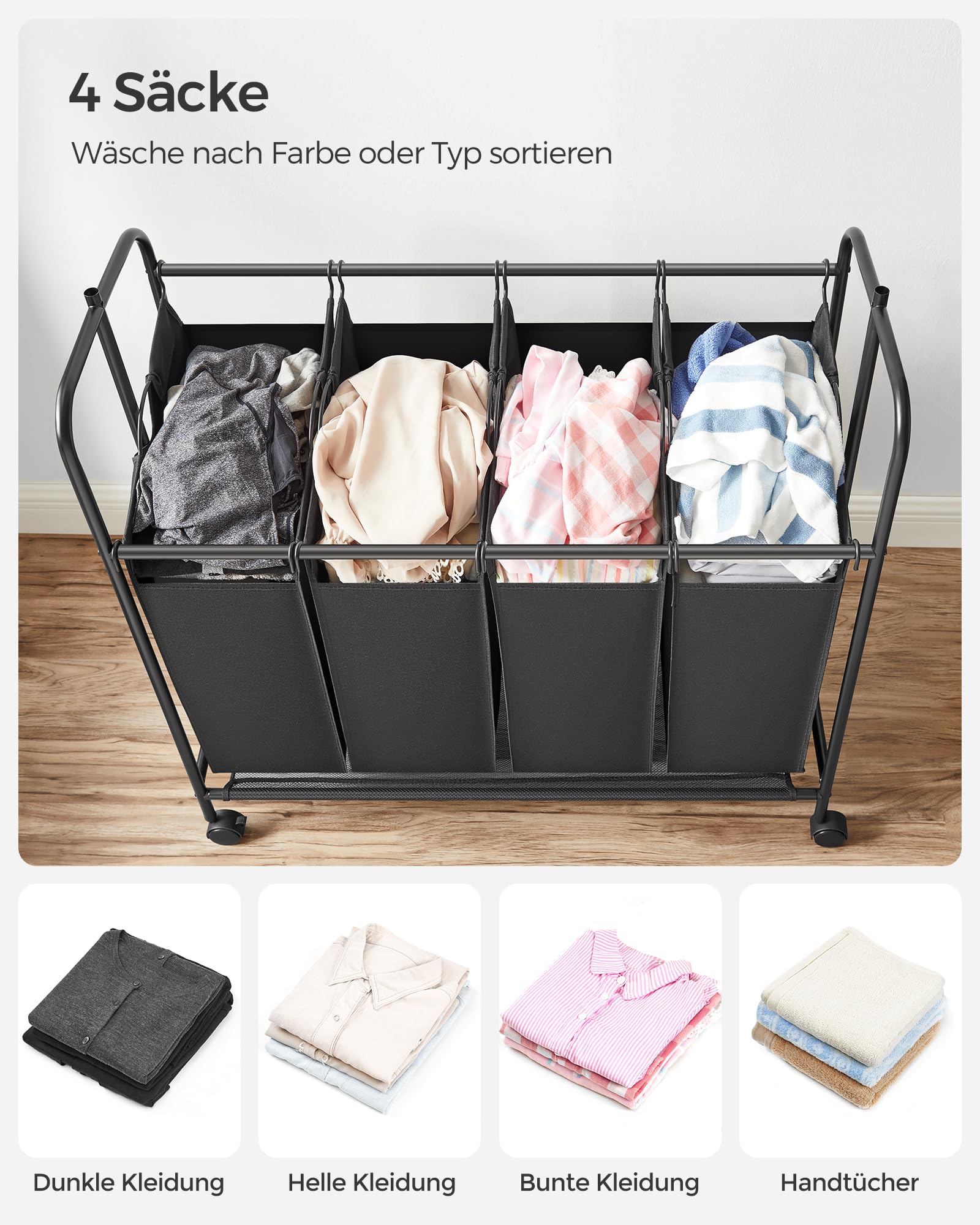 songmics-w-schesortierer-4x50-l-mit-rollen-schwarz-rls44b image 4