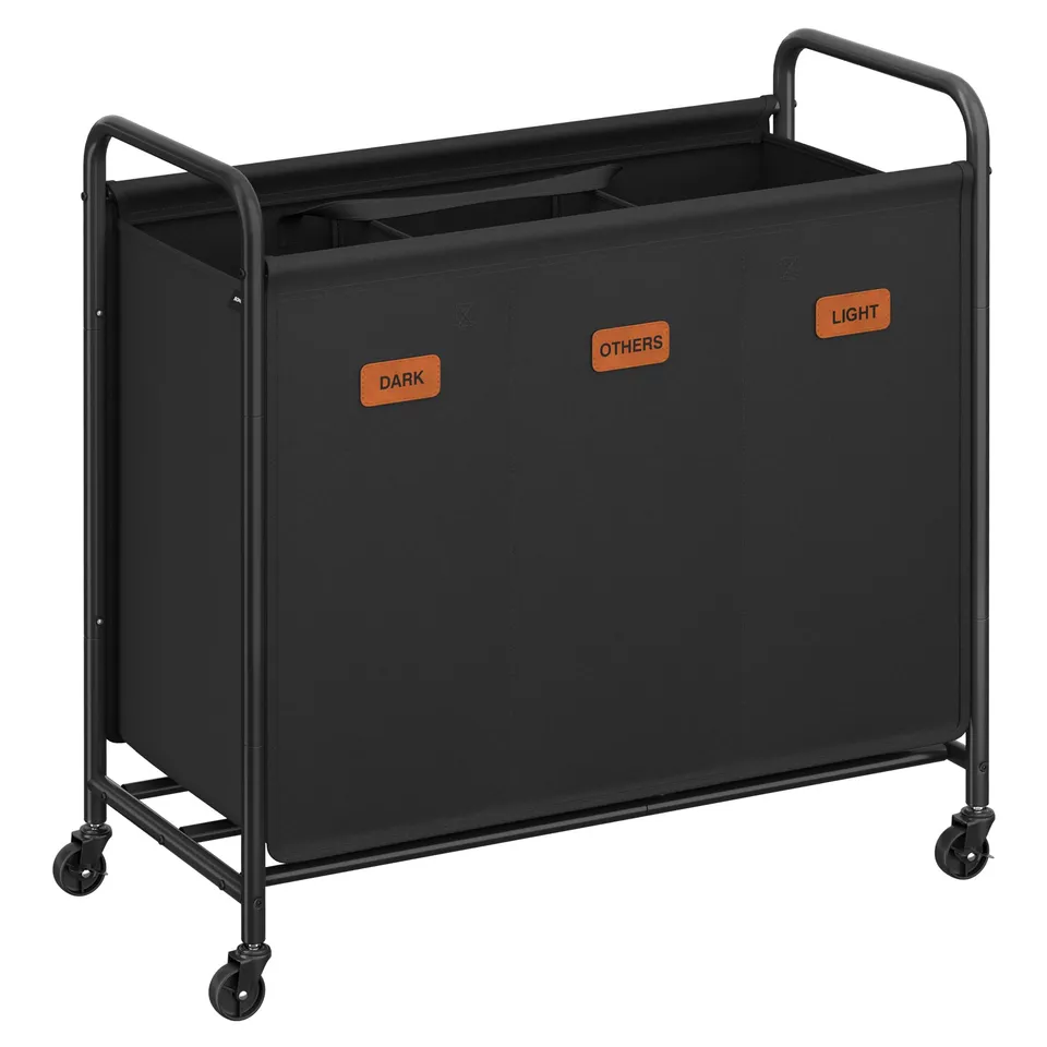 songmics-w-schewagen-rls330b01-mit-rollen-170-l-3-f-cher-tintenschwarz image 1