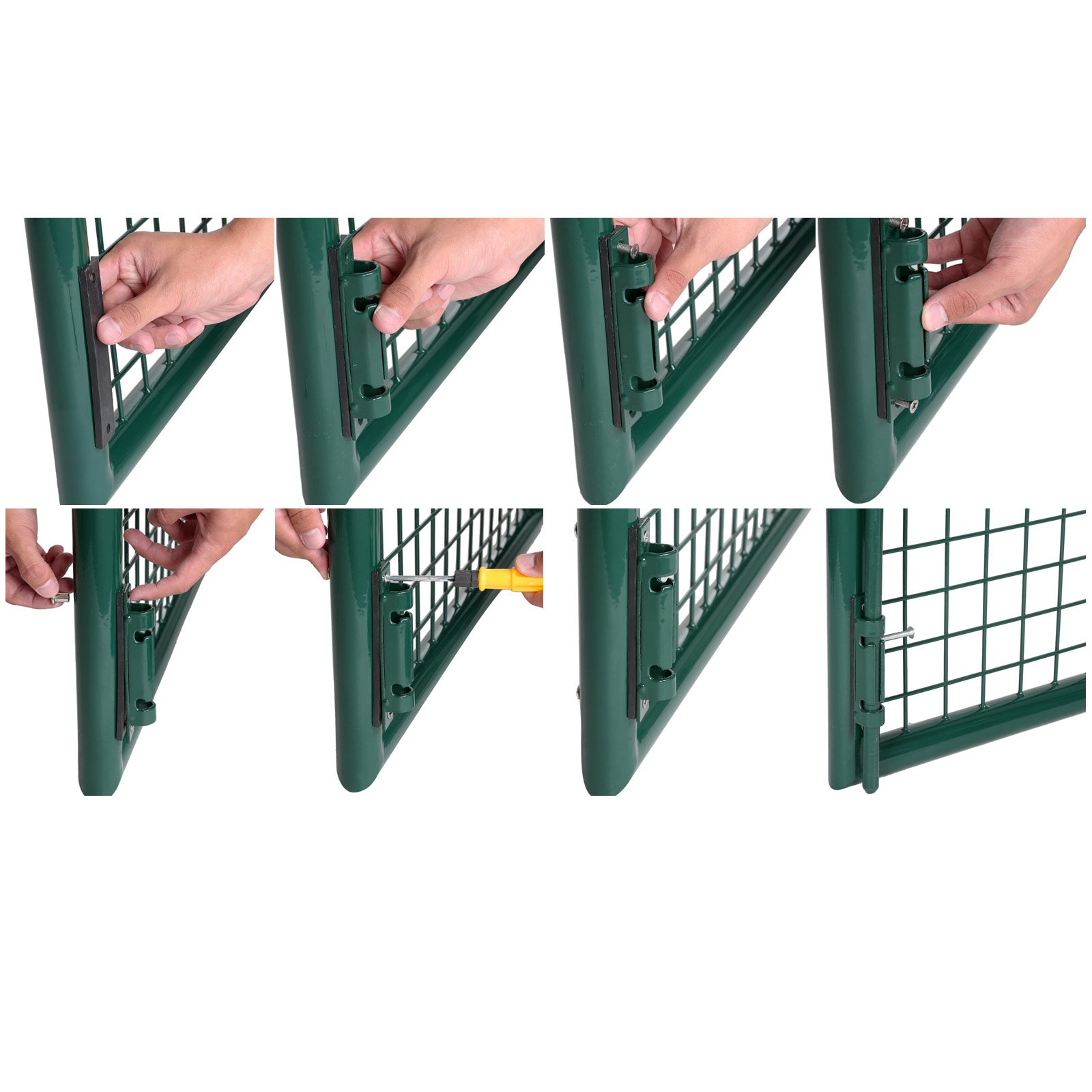 songmics-doppeltor-gartentor-ggd300g-310-x-100-cm-gr-n-mit-schloss-und-3-schl-ss image 7