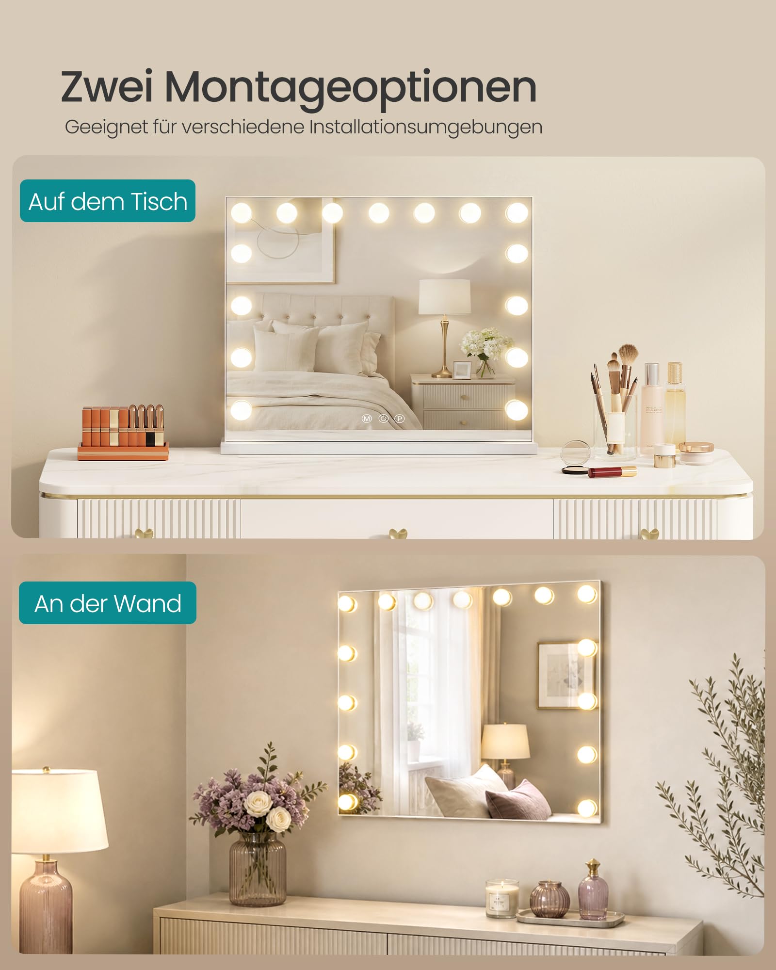 songmics-hollywood-schminkspiegel-mit-beleuchtung-15-leds-dimmbar image 7